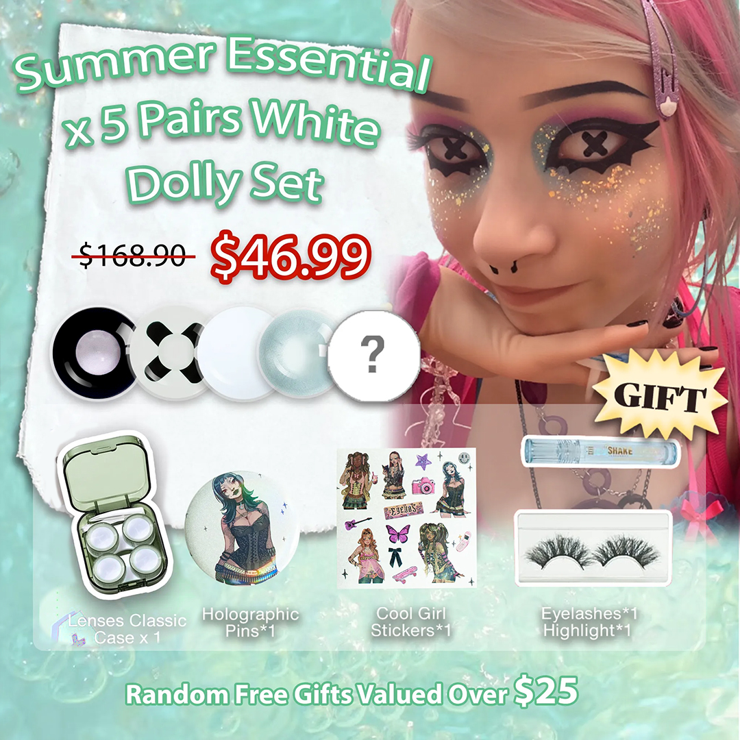 Summer Essential X 5 Pairs White Dolly Set 1 Year (Customized✨)