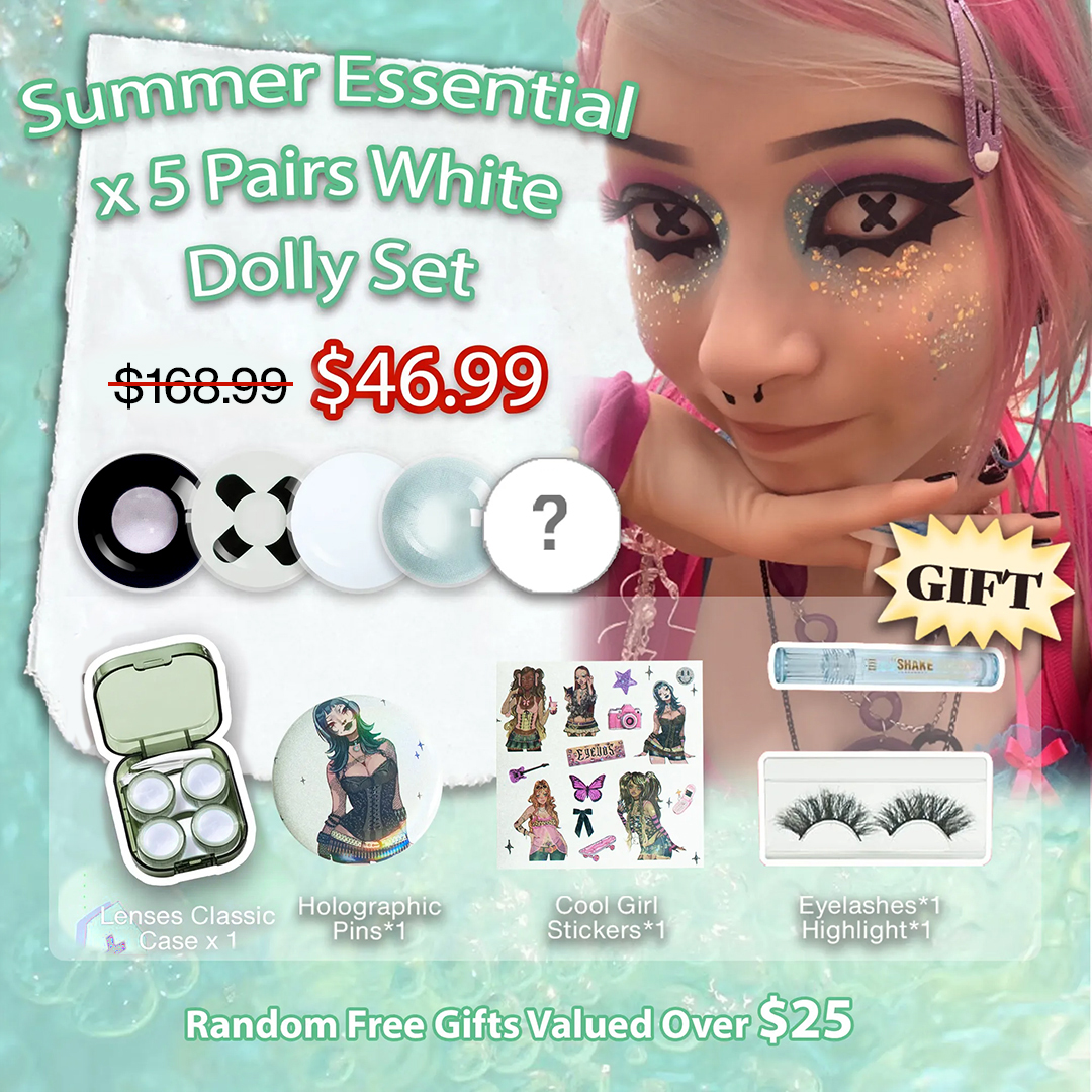Summer Essential X 5 Pairs White Dolly Set 1 Year (Customized✨)