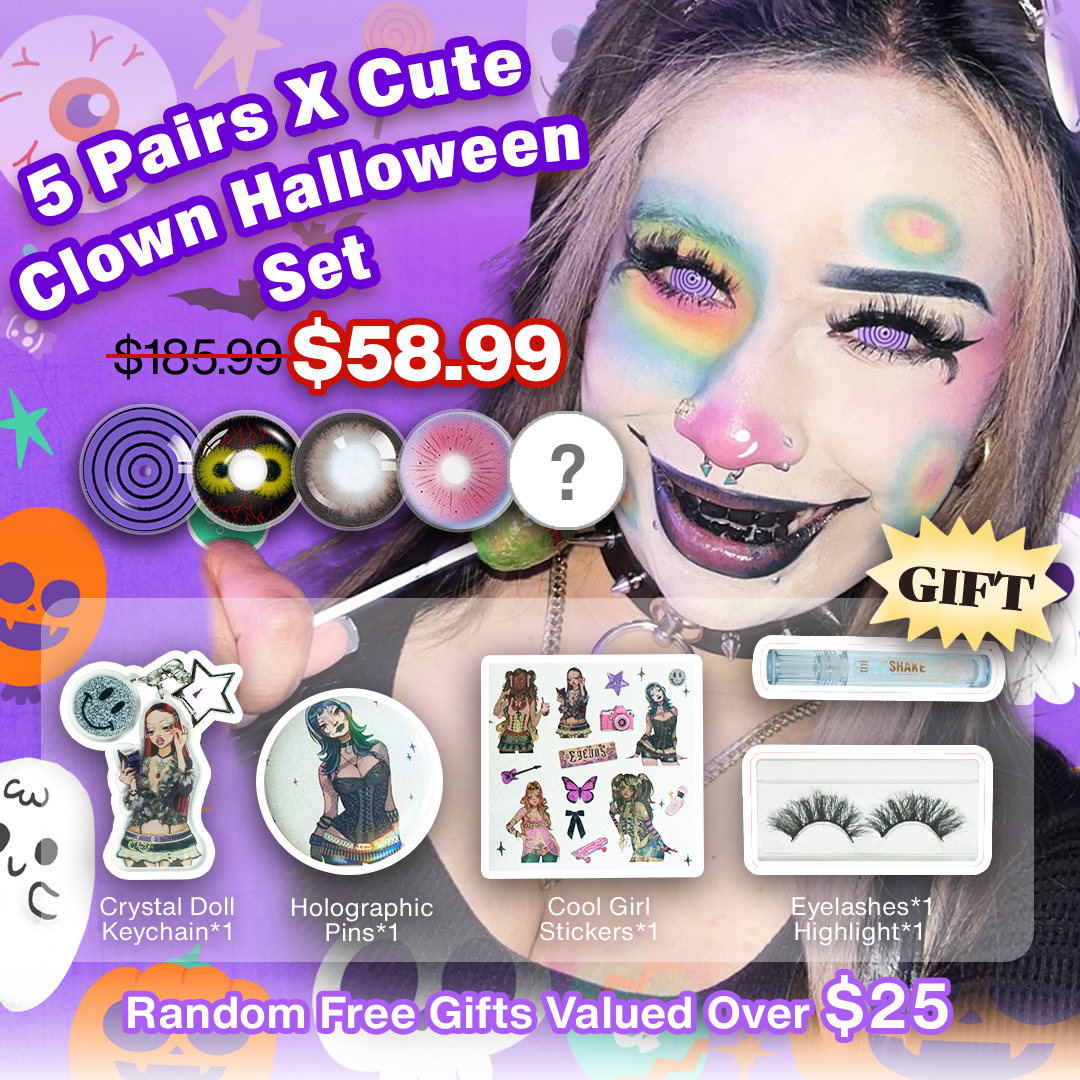 5 Pairs X Cute Clown Halloween Set | 17mm (Customized✨)