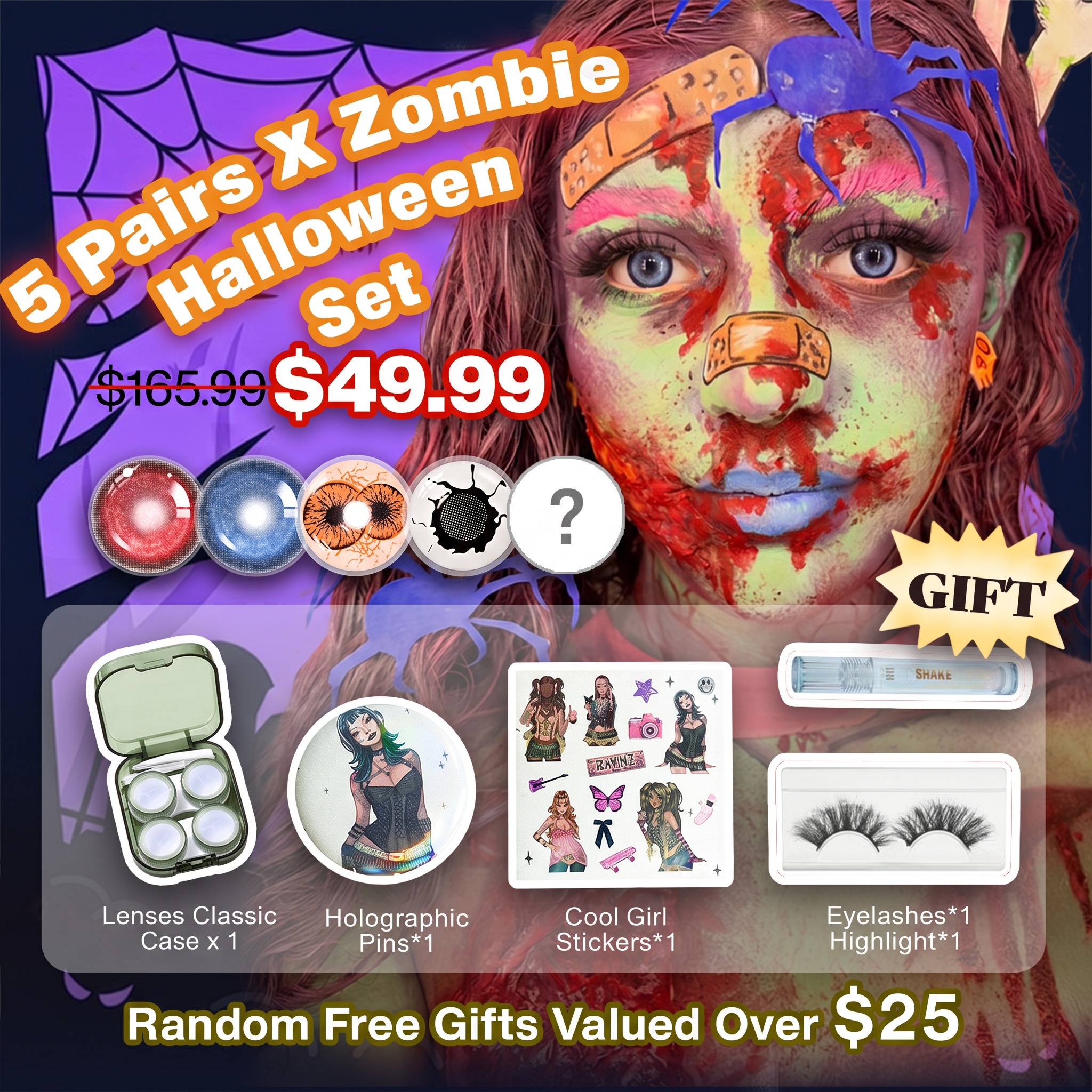 5 Pairs X Zombie Halloween Set (Customized✨)