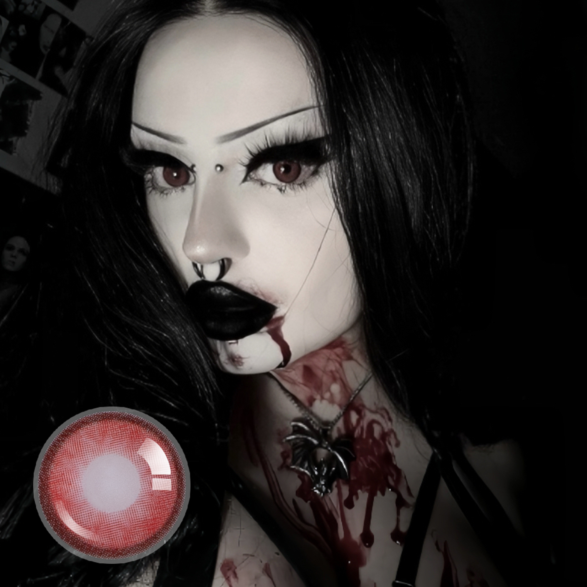 hexedangeldoll X Blood Moon (Halloween) | Cos | Red | 14mm | 1 Year