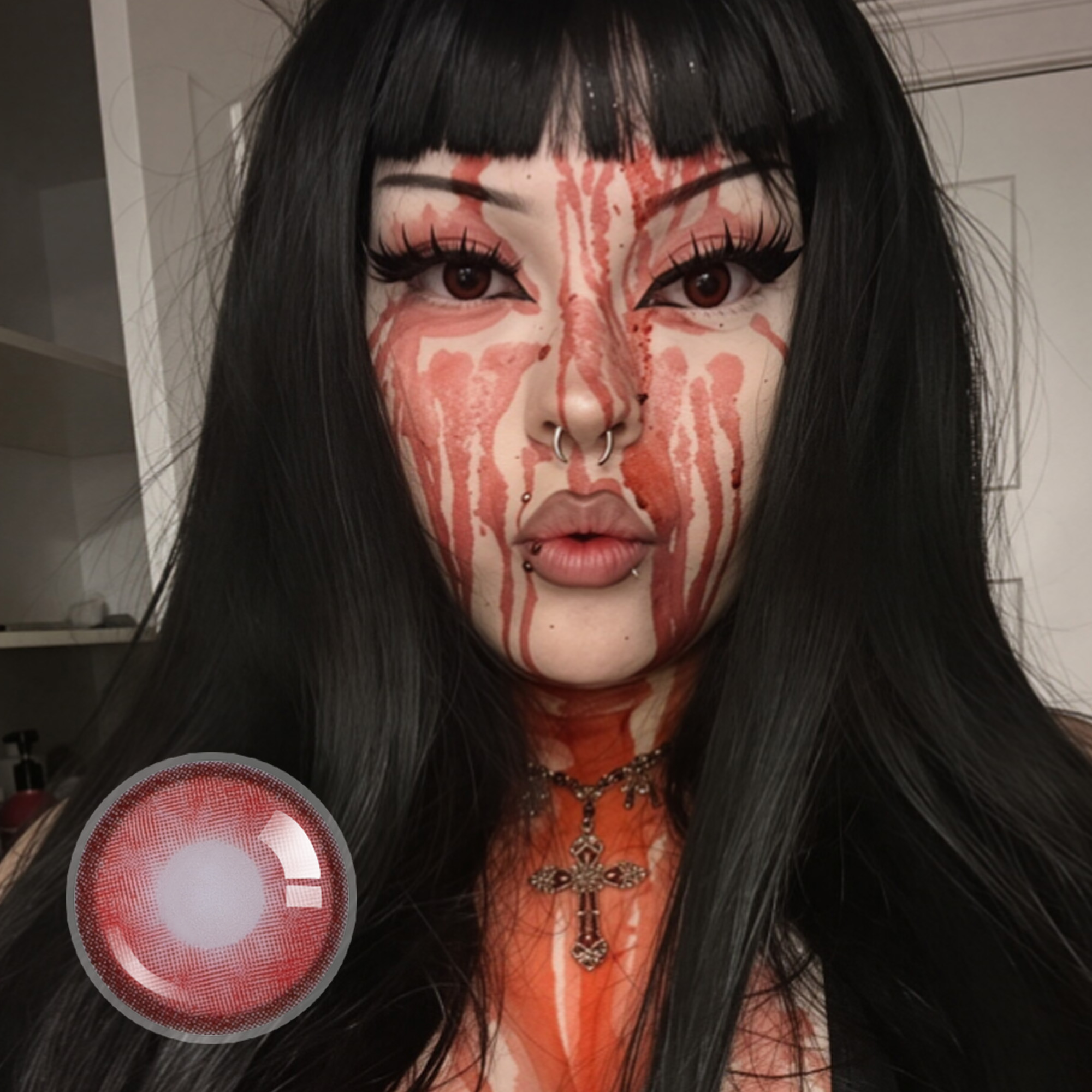 moonlightmorgue X Blood Moon | Cos | Red | 14mm | 1 Year