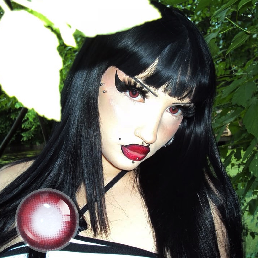 Alaina's Spicy Red Contact Lenses
