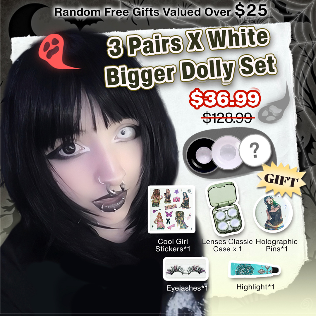 3 Pairs X White Bigger Dolly Set | Enlarge (Customized✨)