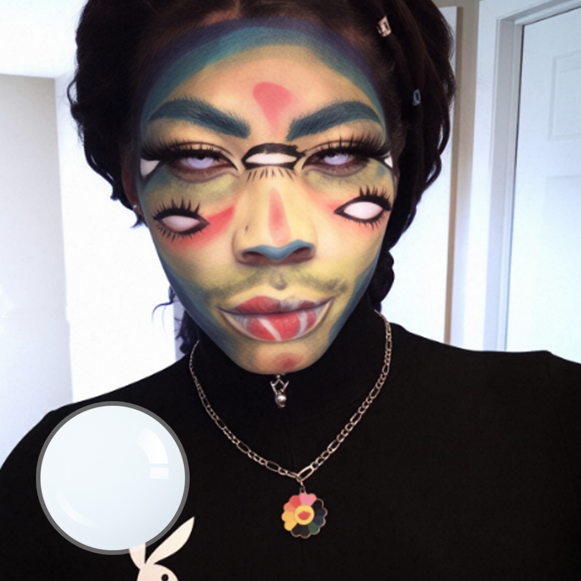 222_spamsz X Blind Moody White Contact Lenses