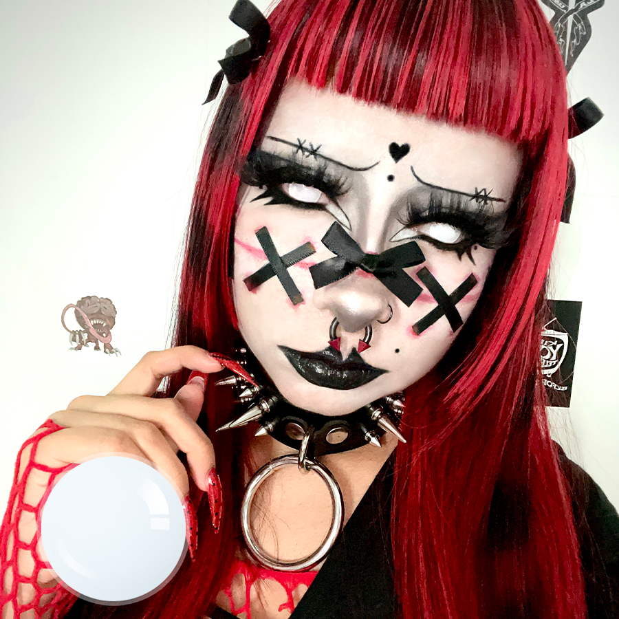 Necrocub's Blind Moody White (Halloween) Contact Lenses