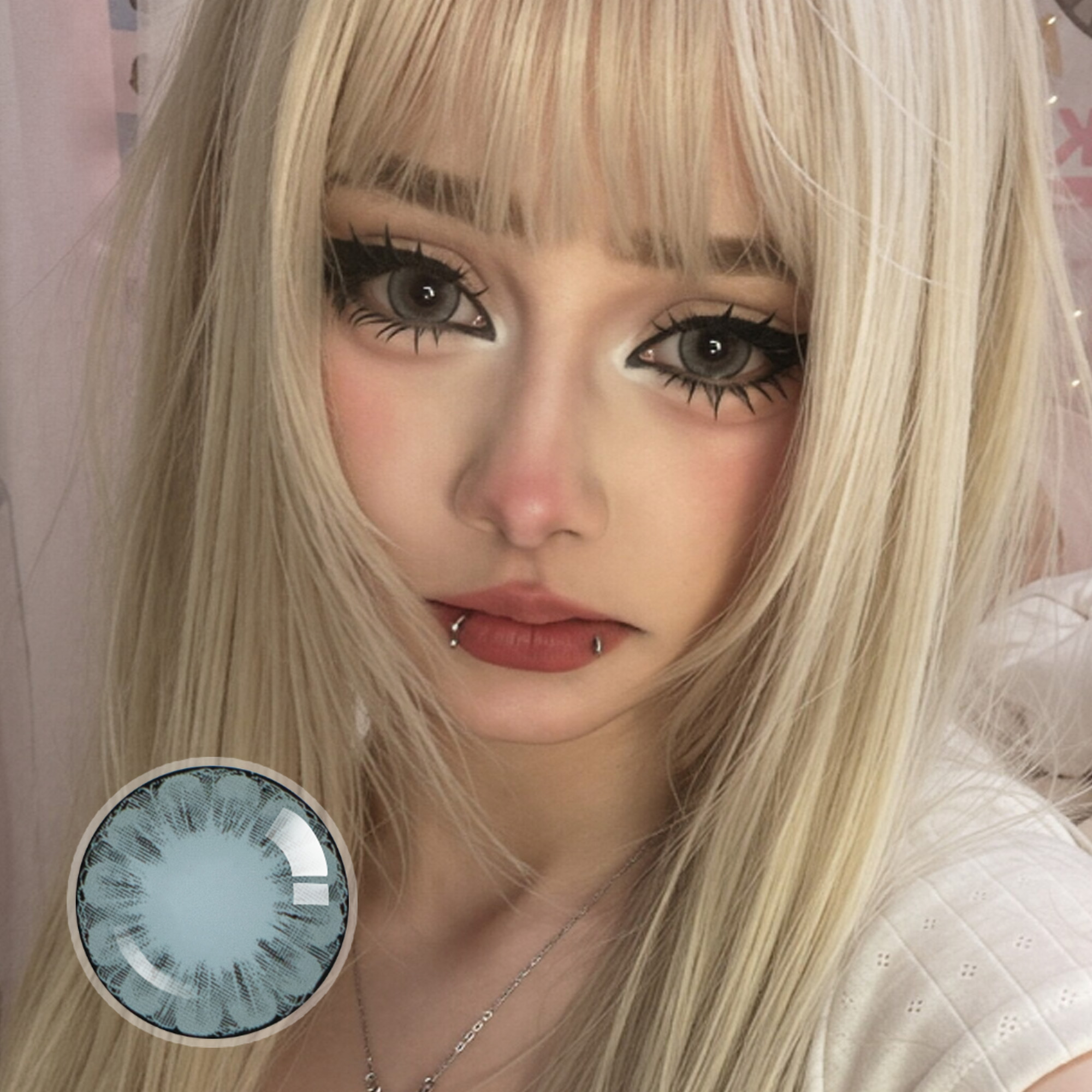 kitticig X Grey Dahlia Contact Lenses