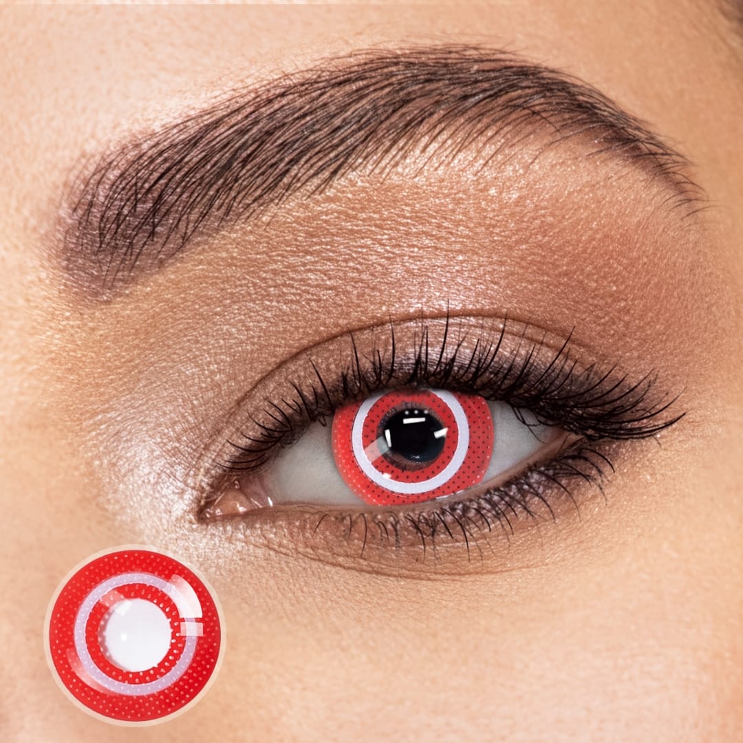 Goth Dizzy Red Contact Lenses