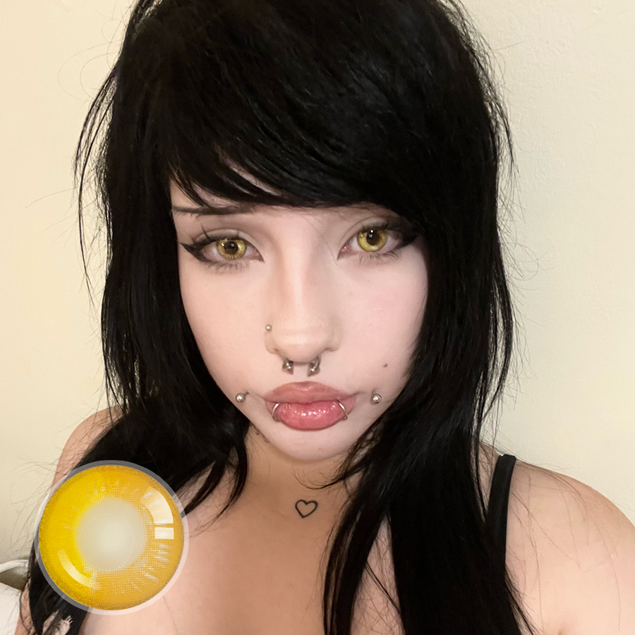 Poppie's Sweety Anime Yellow Colored Contact Lenses