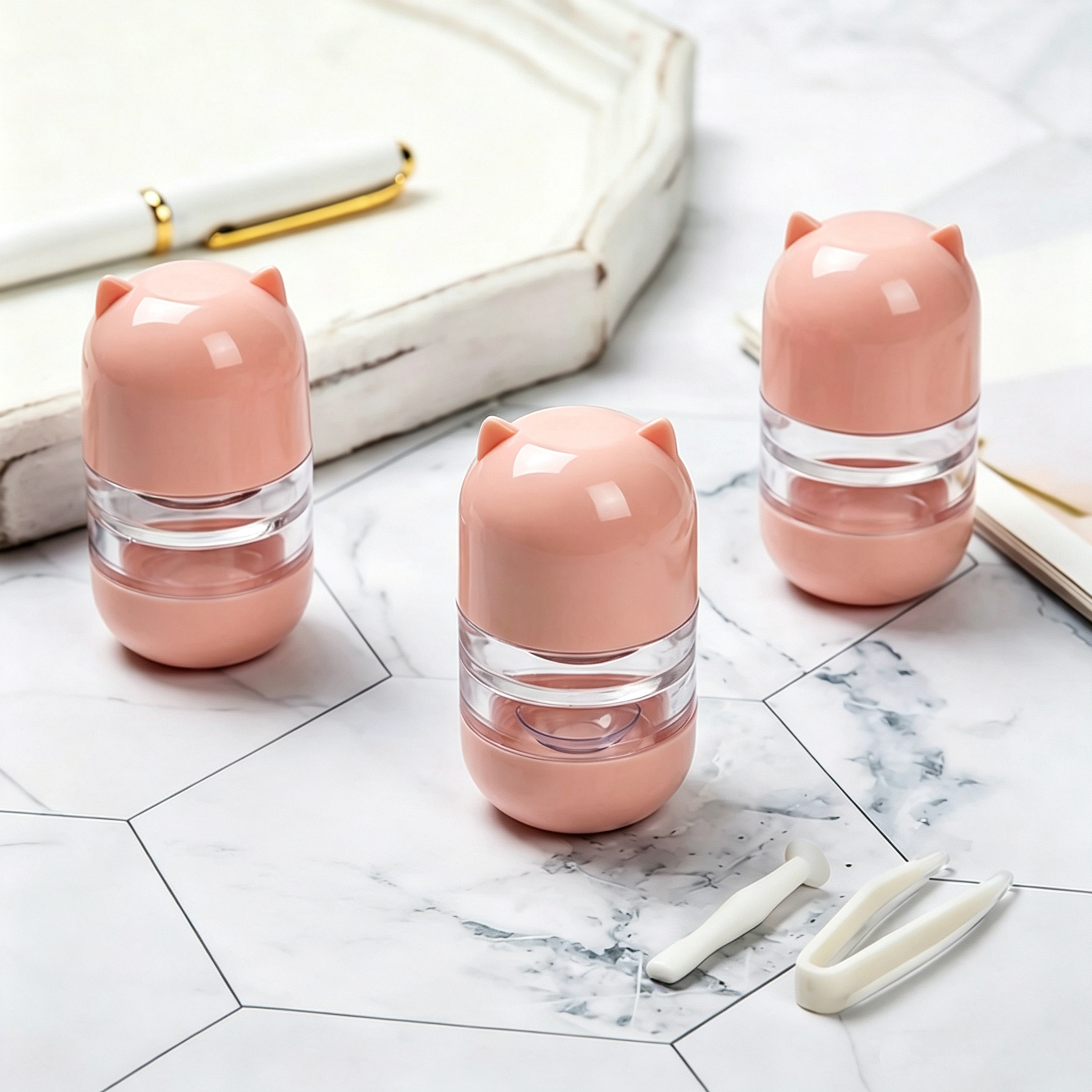 EYEVOS Getaway 3-Pod Travel Contact Lens Case