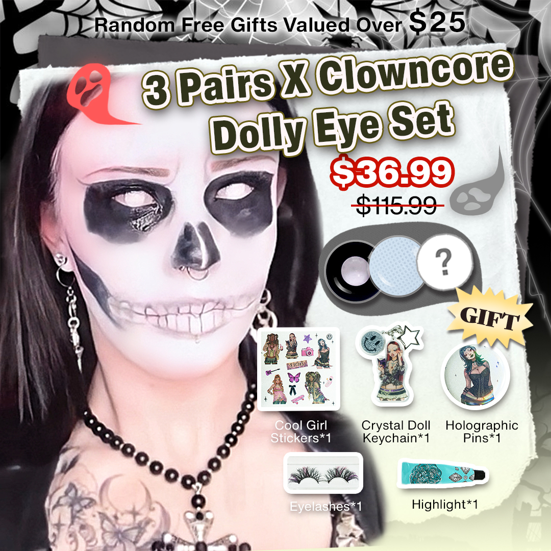  3 Pairs X Clowncore Dolly Eye Set | Bigger (Customized✨)