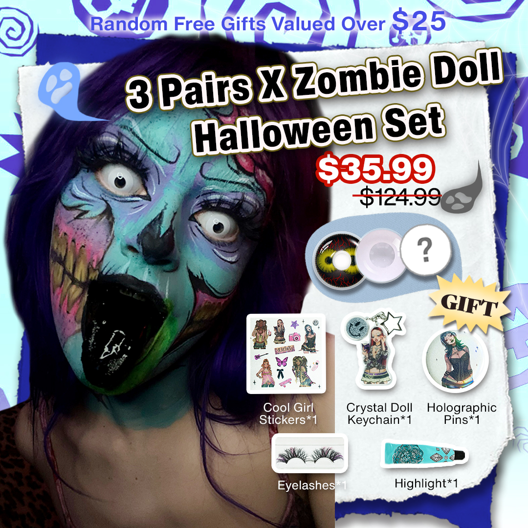 3 Pairs X Zombie Doll Halloween Set | Bigger (Customized✨)