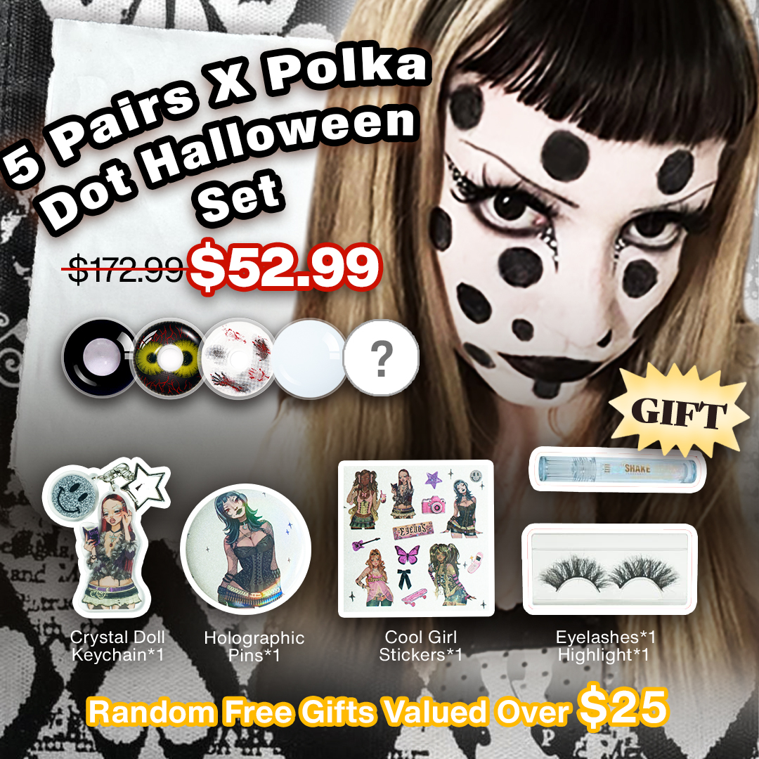 5 Pairs X Polka Dot Halloween Set | Enlarge (Customized✨)
