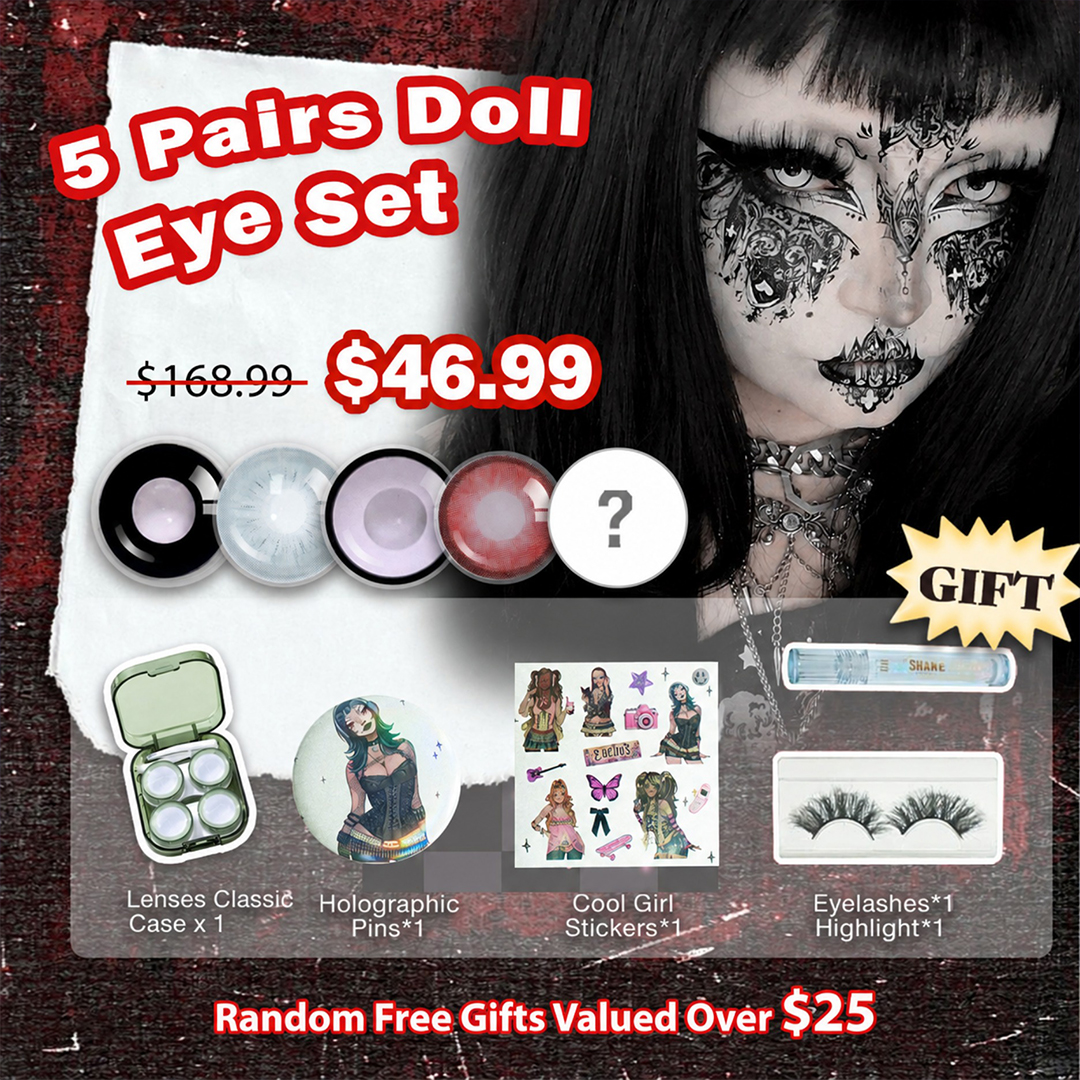 5 Pairs Doll Eye Set | Black | Enlarge (Customized✨)
