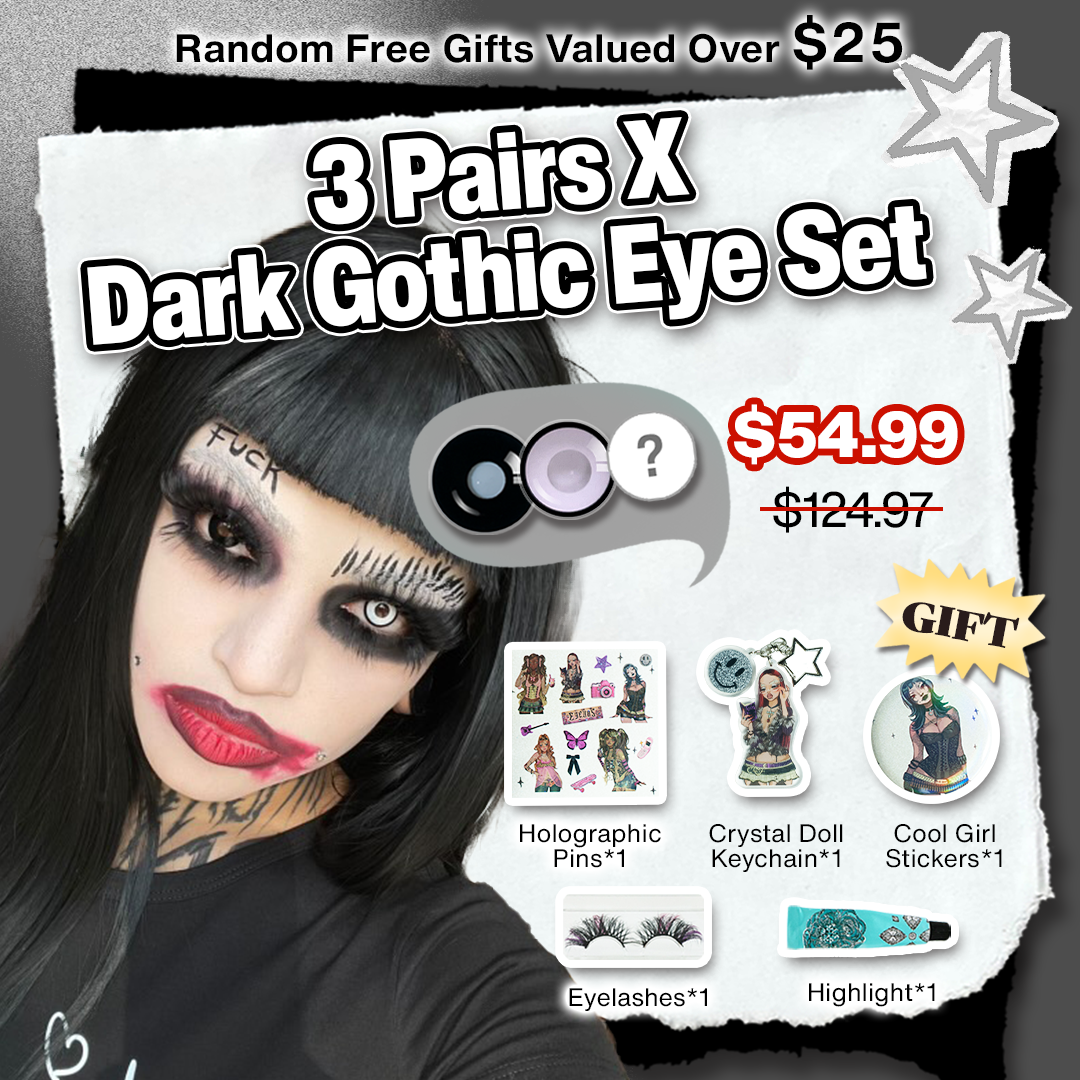 3 Pairs X Dark Gothic Eye Set (Customized✨) 