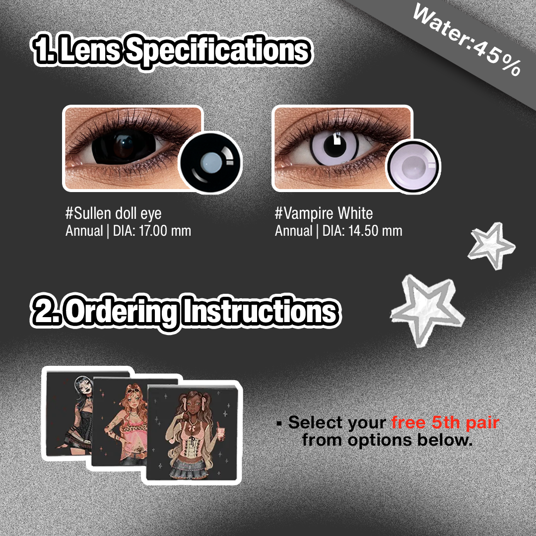 3 Pairs X Dark Gothic Eye Set (Customized✨) 