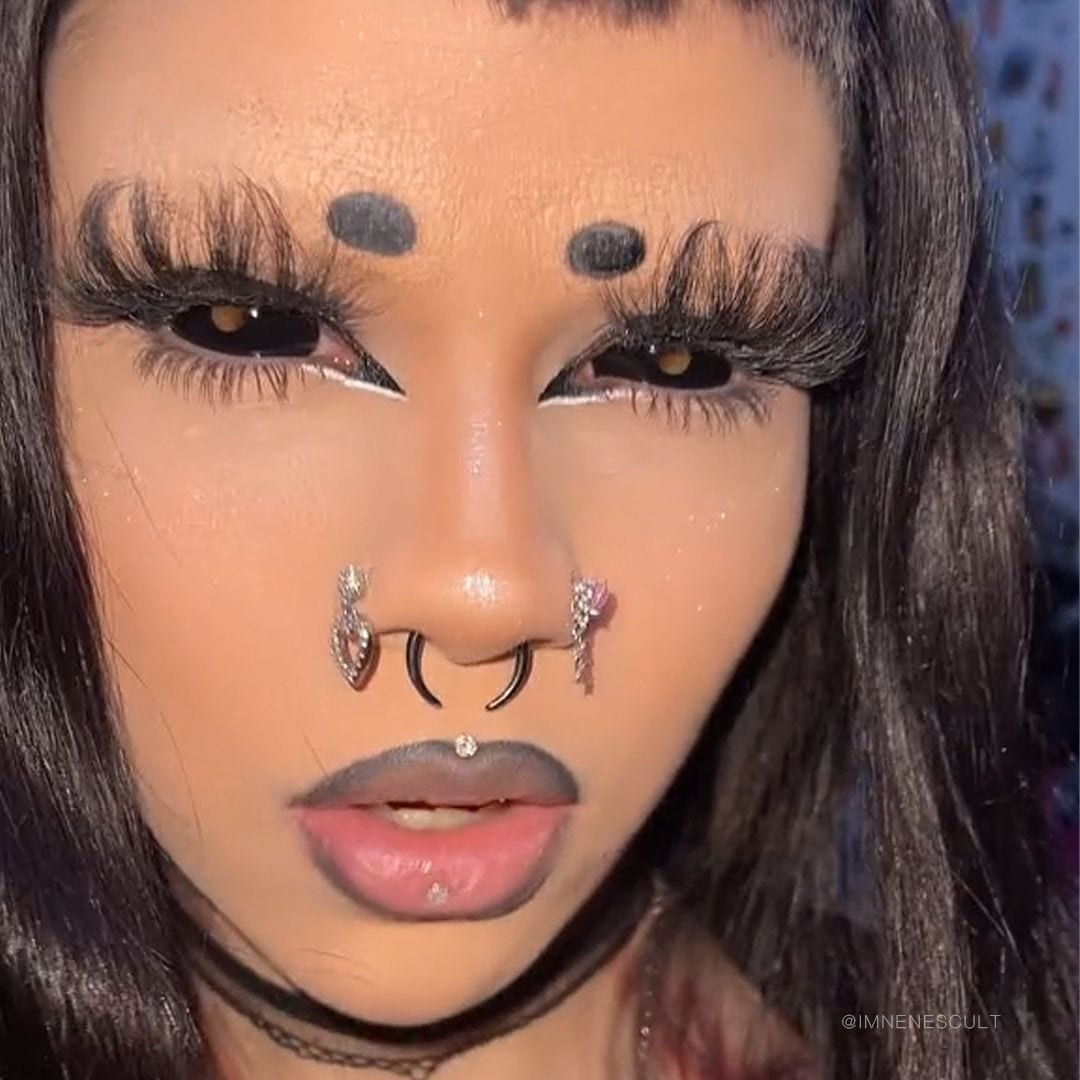 Nene's Dark Demon Doll Eye 22MM Full Sclera Contact Lenses