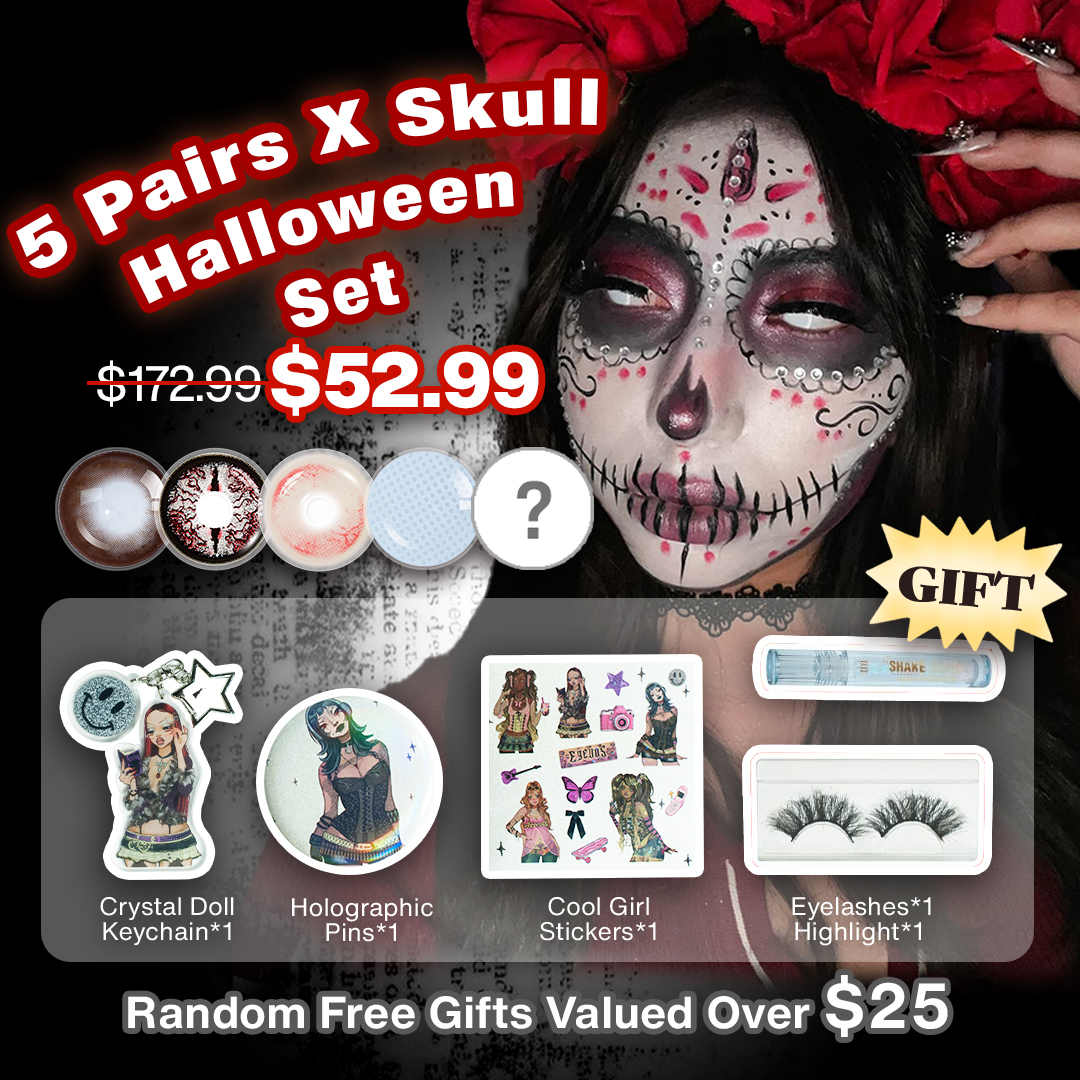 5 Pairs X Skull Halloween Set | Bigger (Customized✨)