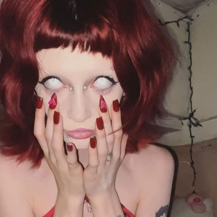 Dead Gridding White Contact Lenses