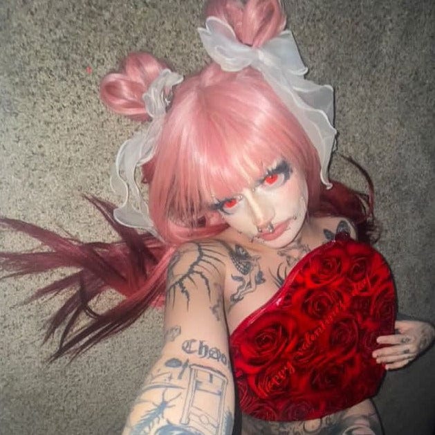 FAE'S Red Demon Doll Eye Mini Sclera Contact Lenses (17MM)