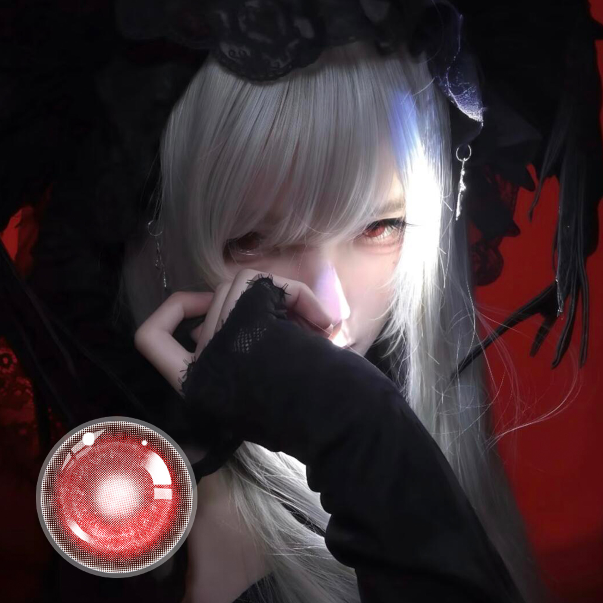 Raspberry Fizz Red Contact Lenses