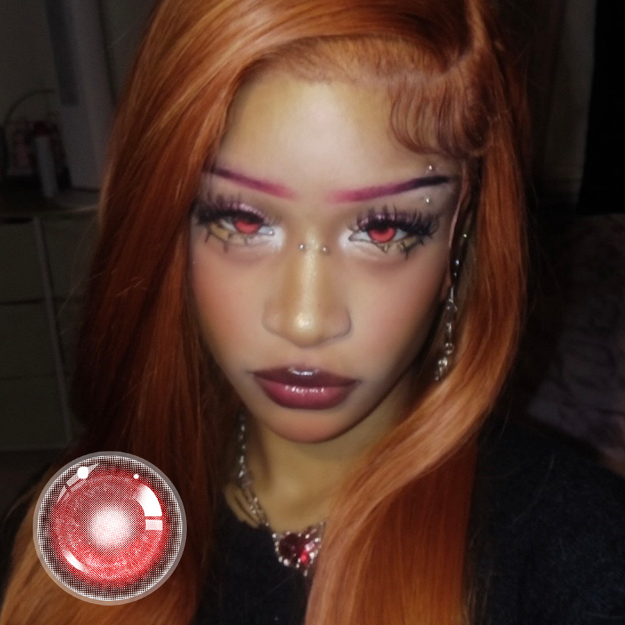 Malaysopretty's Raspberry Fizz Red Contact Lenses