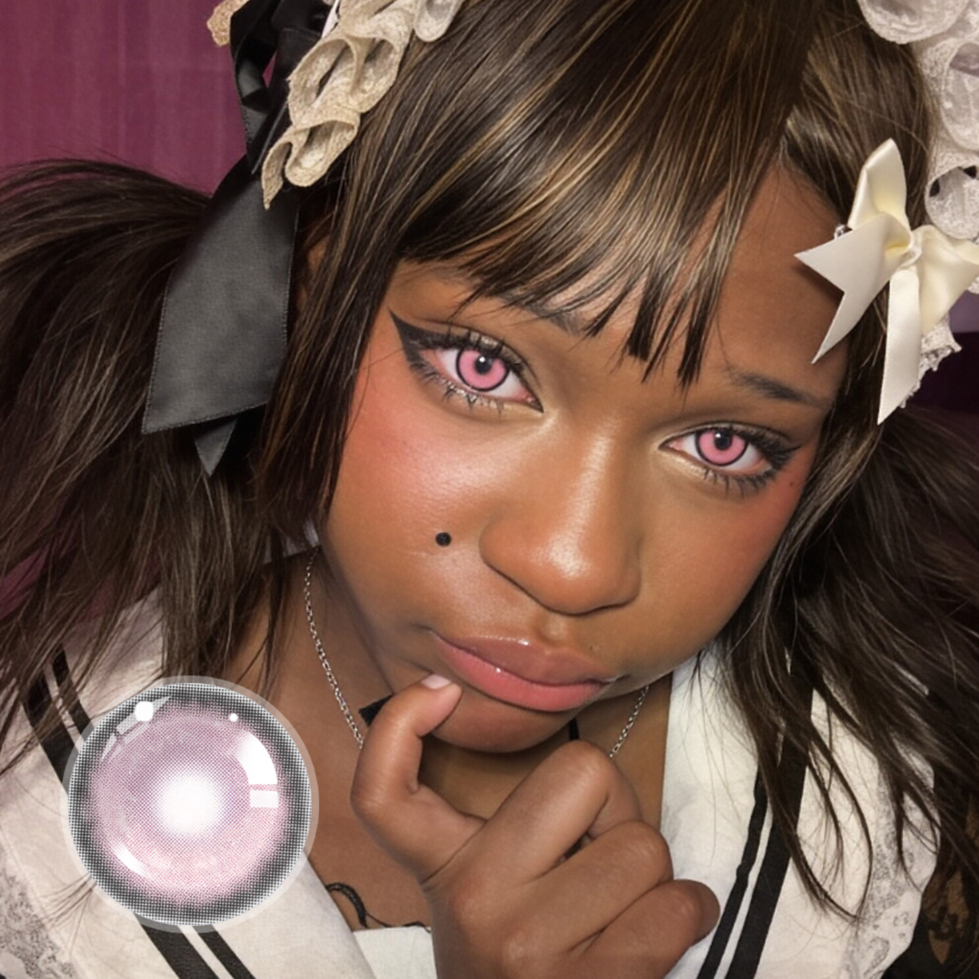 sodappokiii X Pinklemonade Contact Lenses