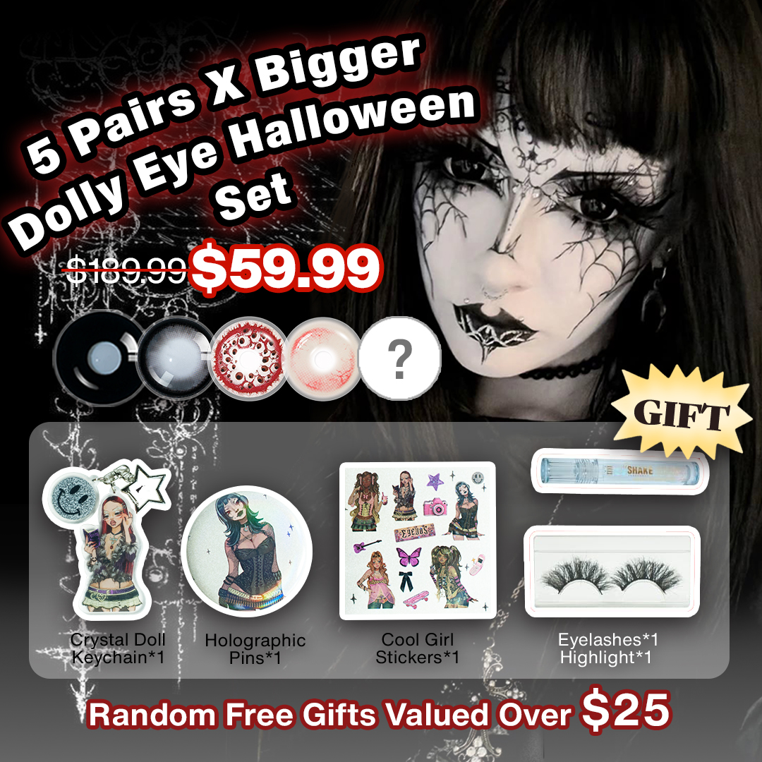5 Pairs X Bigger Dolly Eye Halloween Set | 17mm (Customized✨)