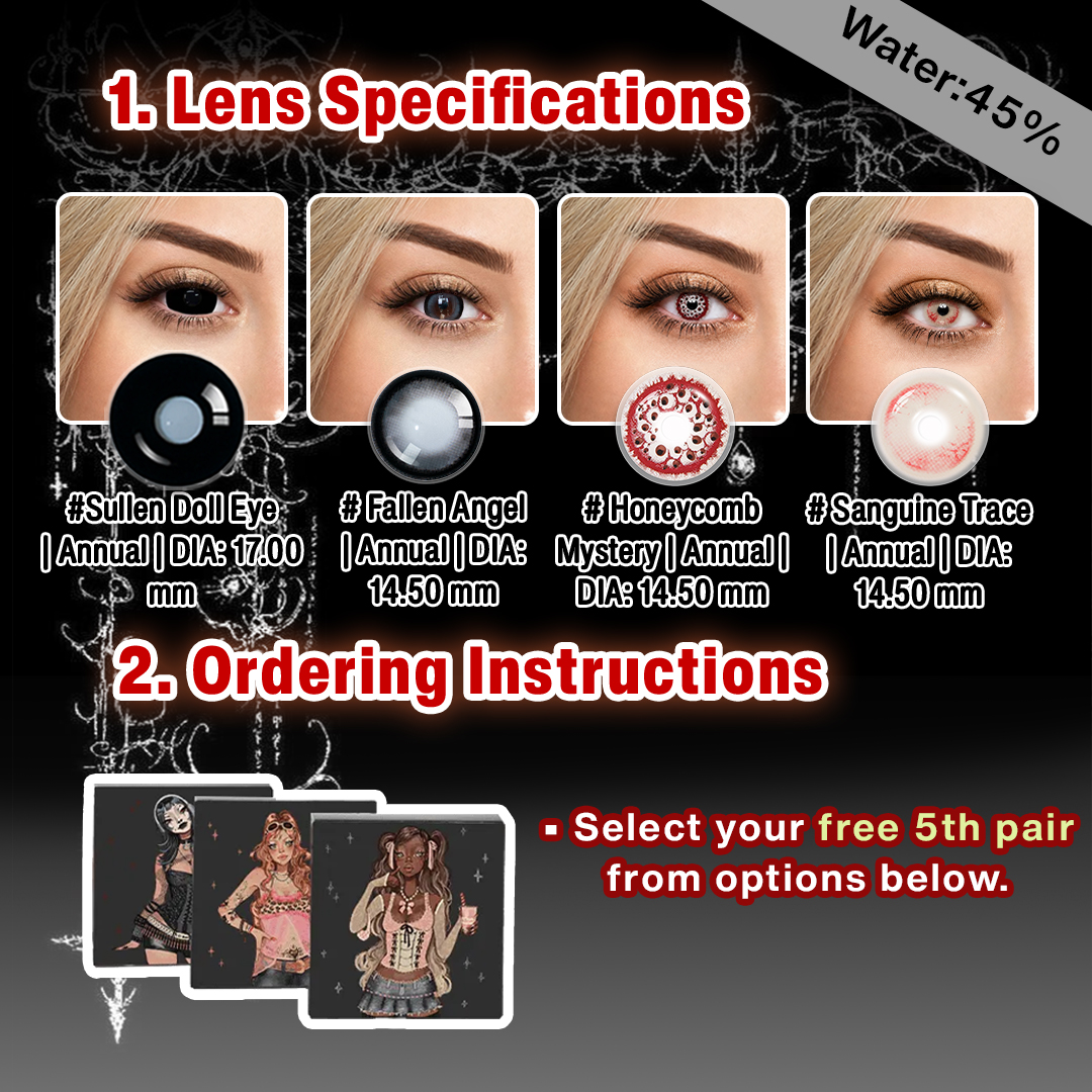 5 Pairs X Bigger Dolly Eye Halloween Set | 17mm (Customized✨)