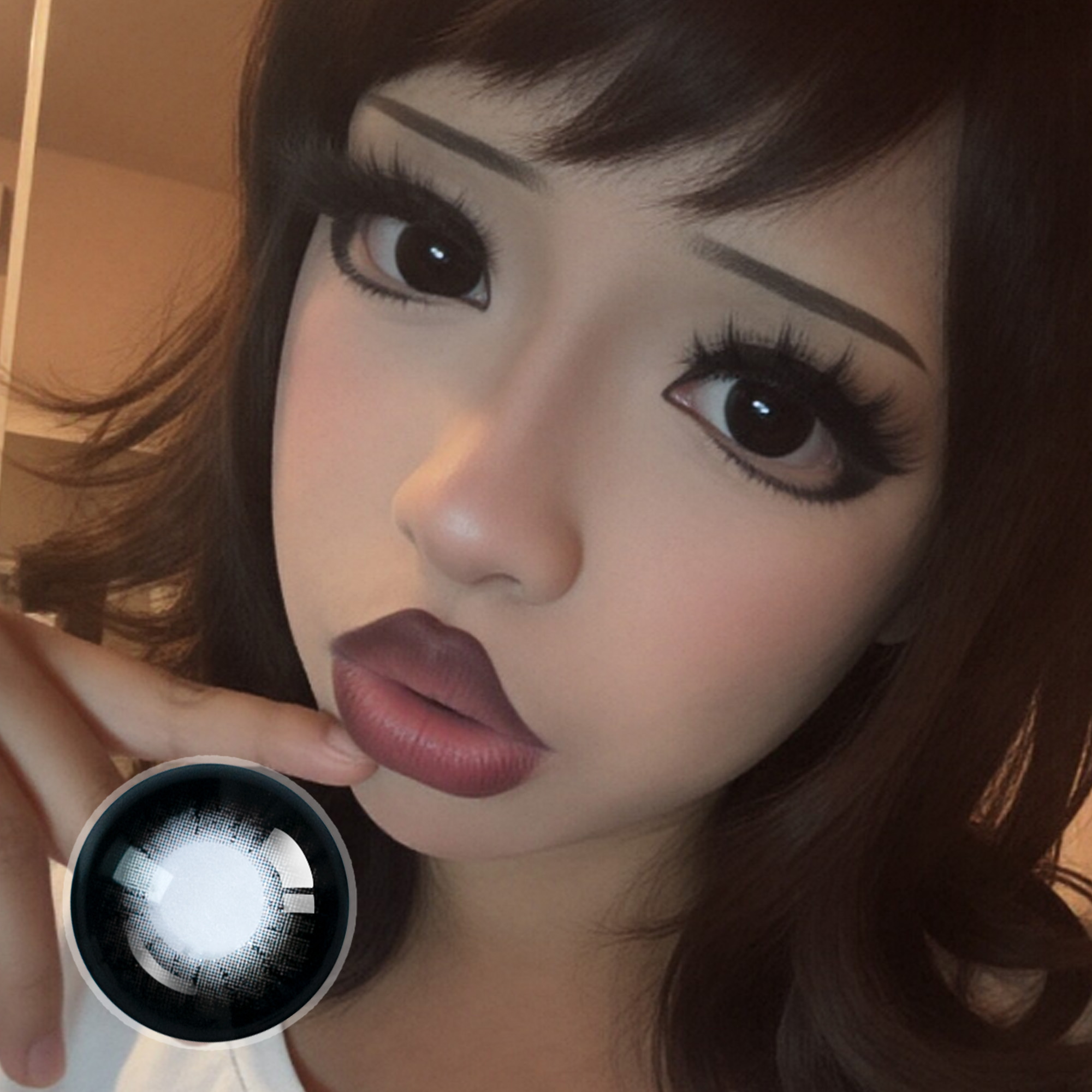 m6ries X Black Doll Eye | Enlarge | Bigger |16mm | Mini Sclera | 1 Year