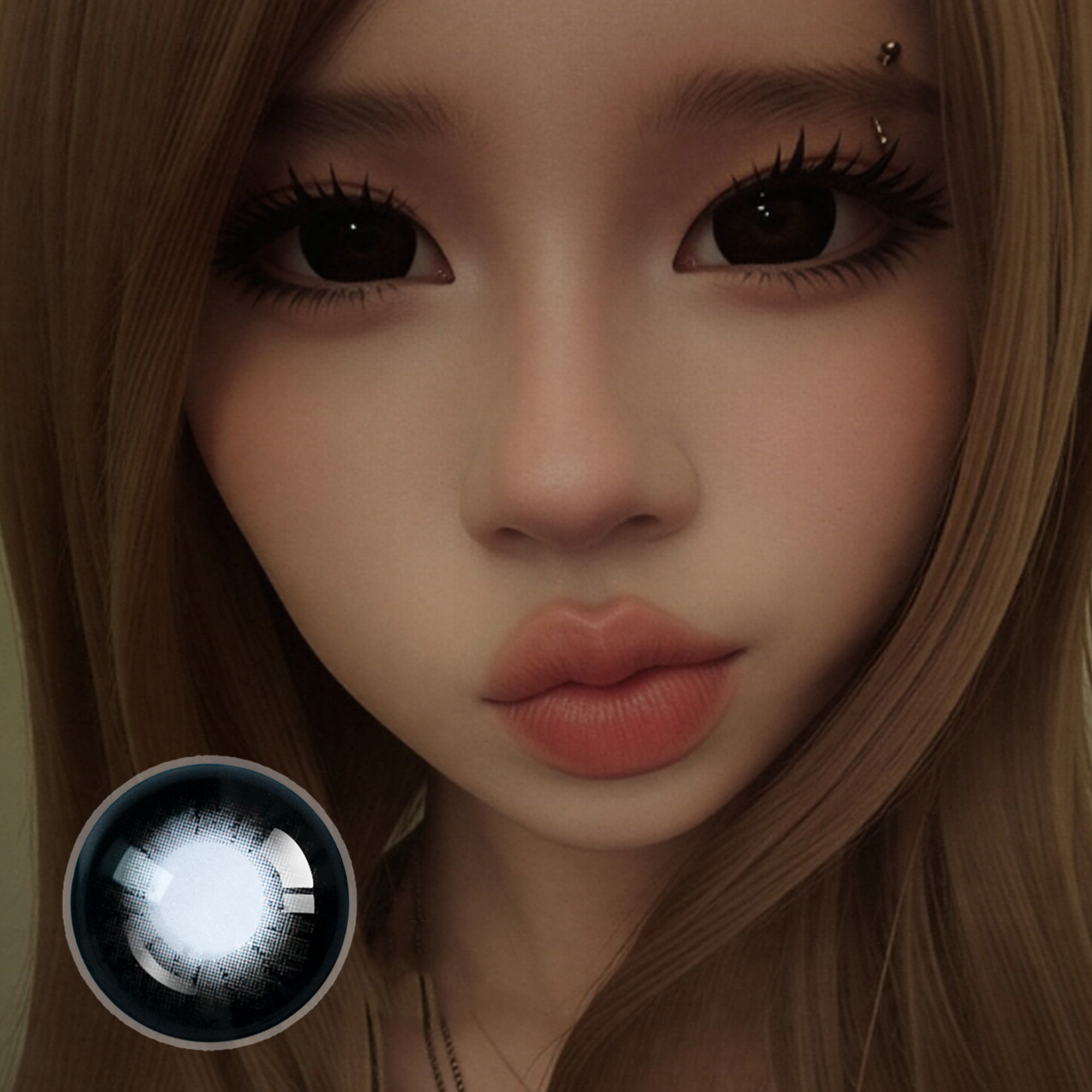 fawneternity X Black Doll Eye | Enlarge | Bigger |16mm | Mini Sclera | 1 Year