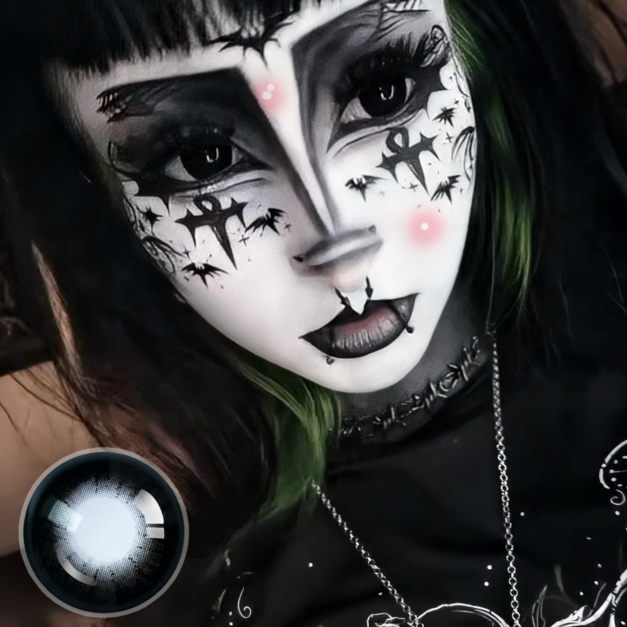 ghostebaby X Black Doll Eye (Halloween) | 16mm | Mini Sclera | 1 Year