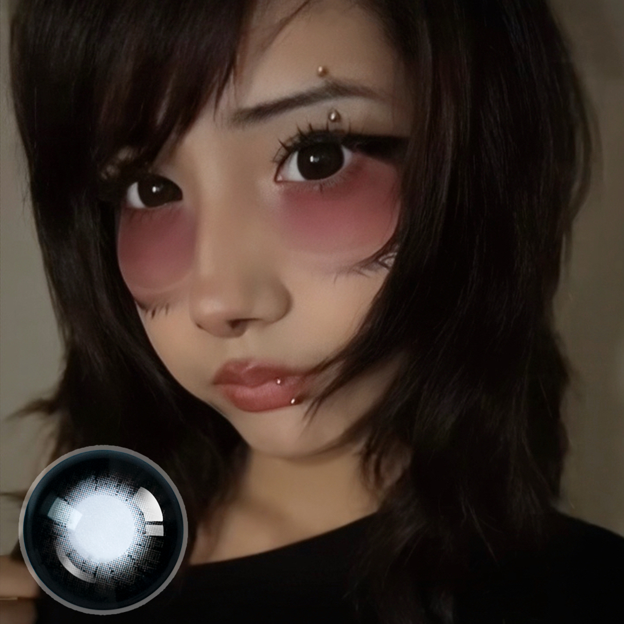 coolgamergal X Black Doll Eye (Halloween) | 16mm | Mini Sclera | 1 Year