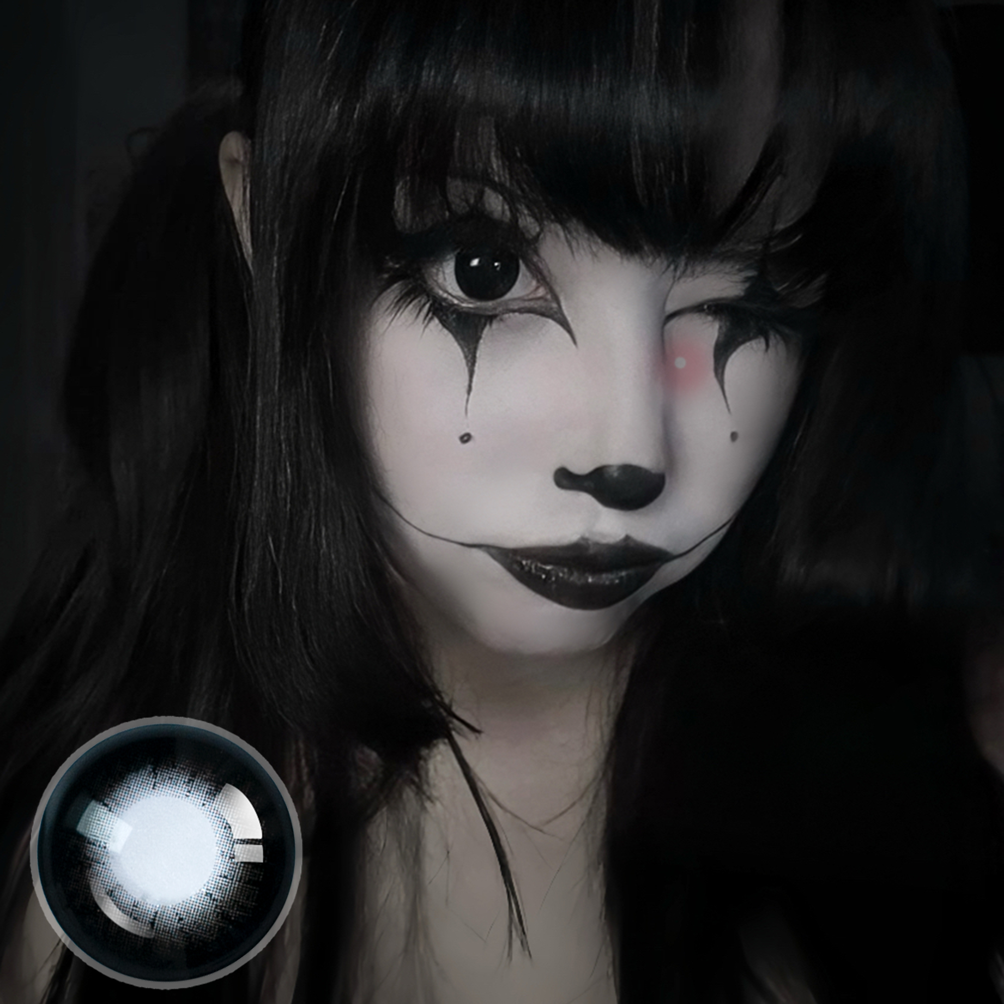 2scared2d1e X Black Doll Eye (Halloween) | 16mm | Mini Sclera | 1 Year