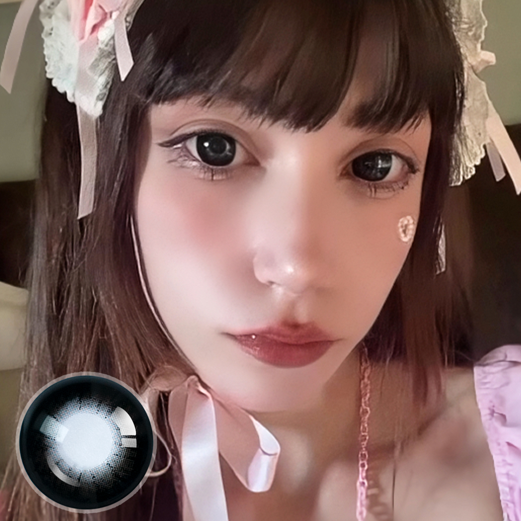 lace.memories X Black Doll Eye | 16mm | Mini Sclera | 1 Year