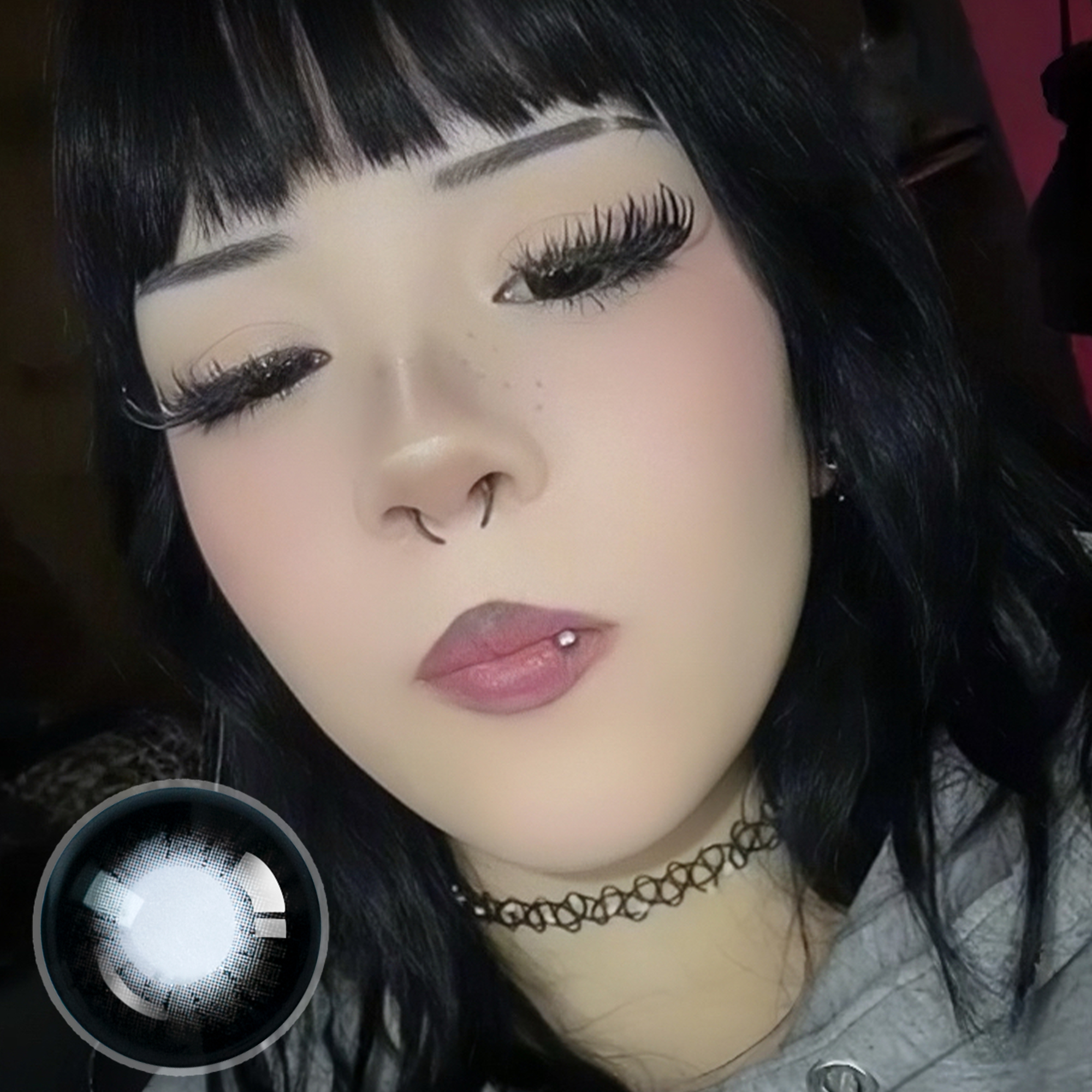 vica12681 X Black Doll Eye | 16mm | Mini Sclera | 1 Year