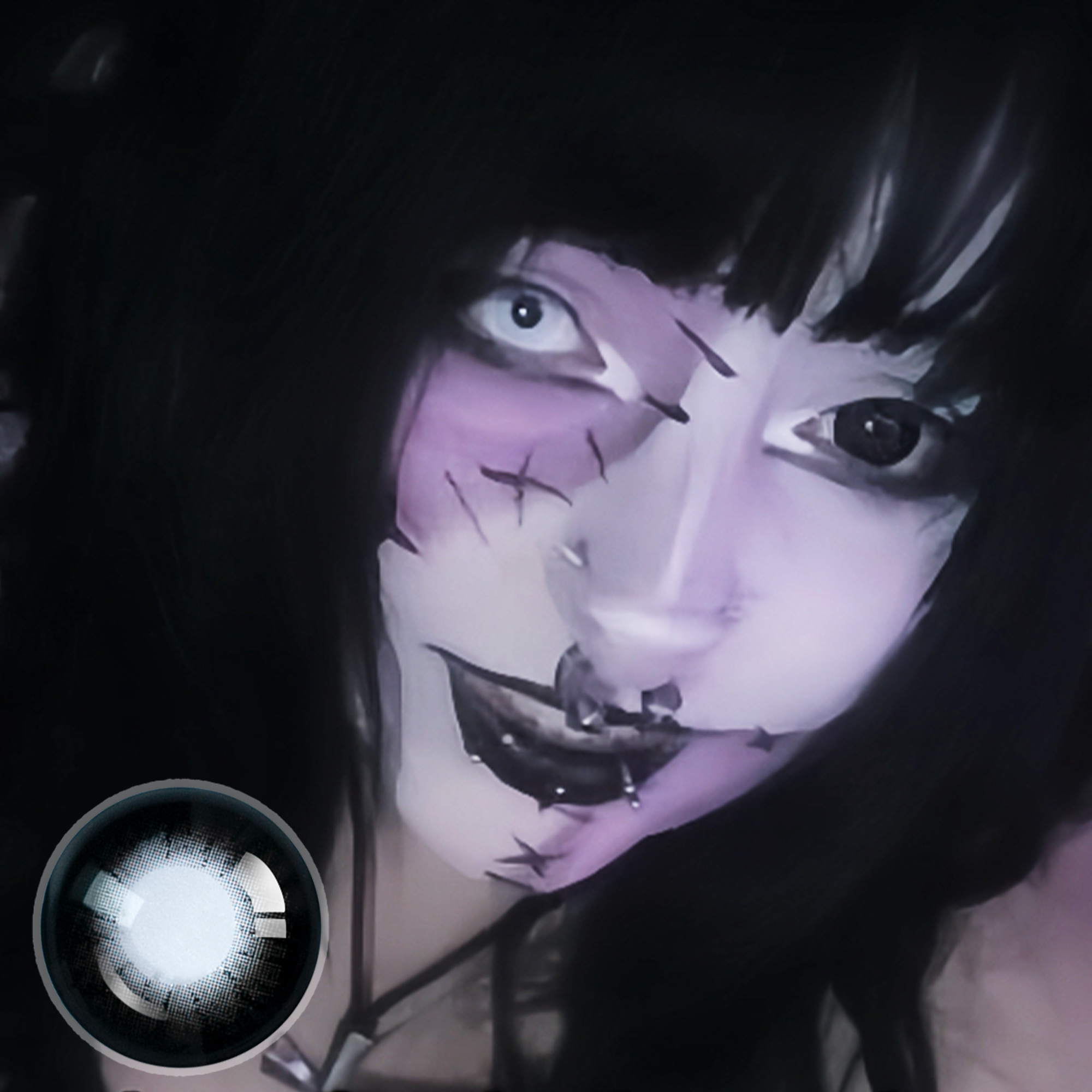 agoraphobic.angel X Black Doll Eye (Halloween) | 16mm | Mini Sclera | 1 Year