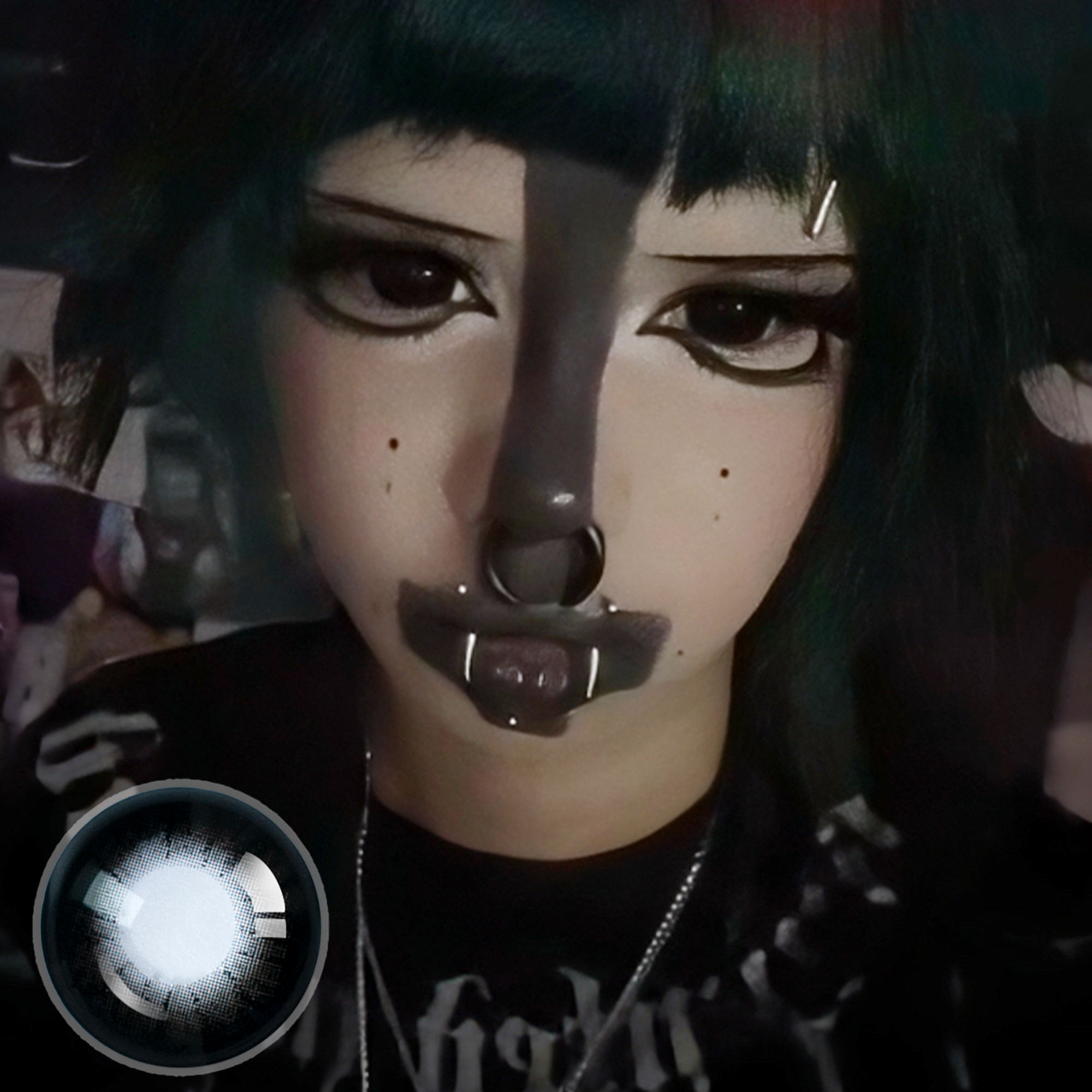 gunfyredollface X Black Doll Eye (Halloween) | 16mm | Mini Sclera | 1 Year