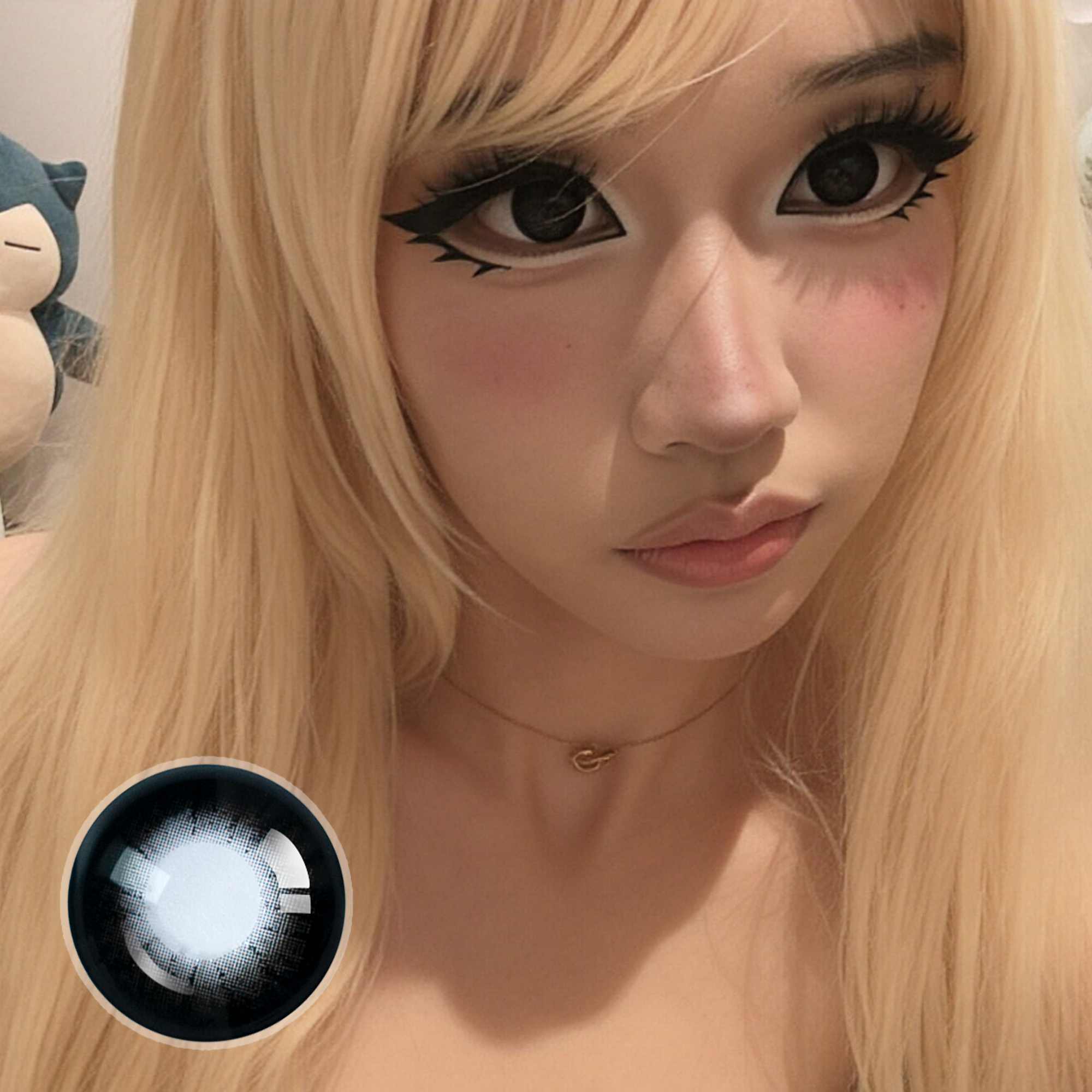 0lulvi X Black Doll Eye | Enlarge | Bigger |16mm | Mini Sclera | 1 Year