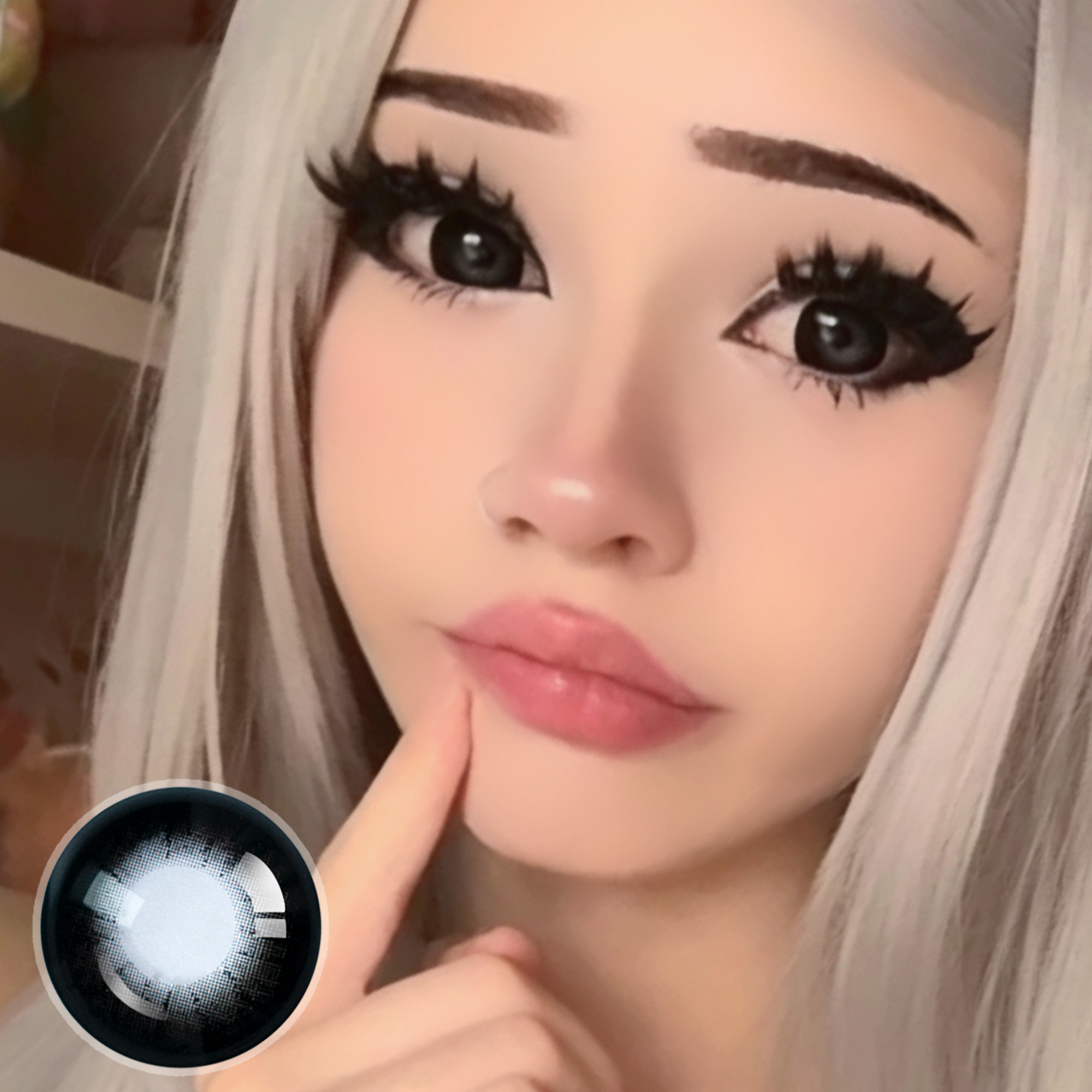 kindheartedunicorn67 X Black Doll Eye | Enlarge | 16mm | Mini Sclera | 1 Year