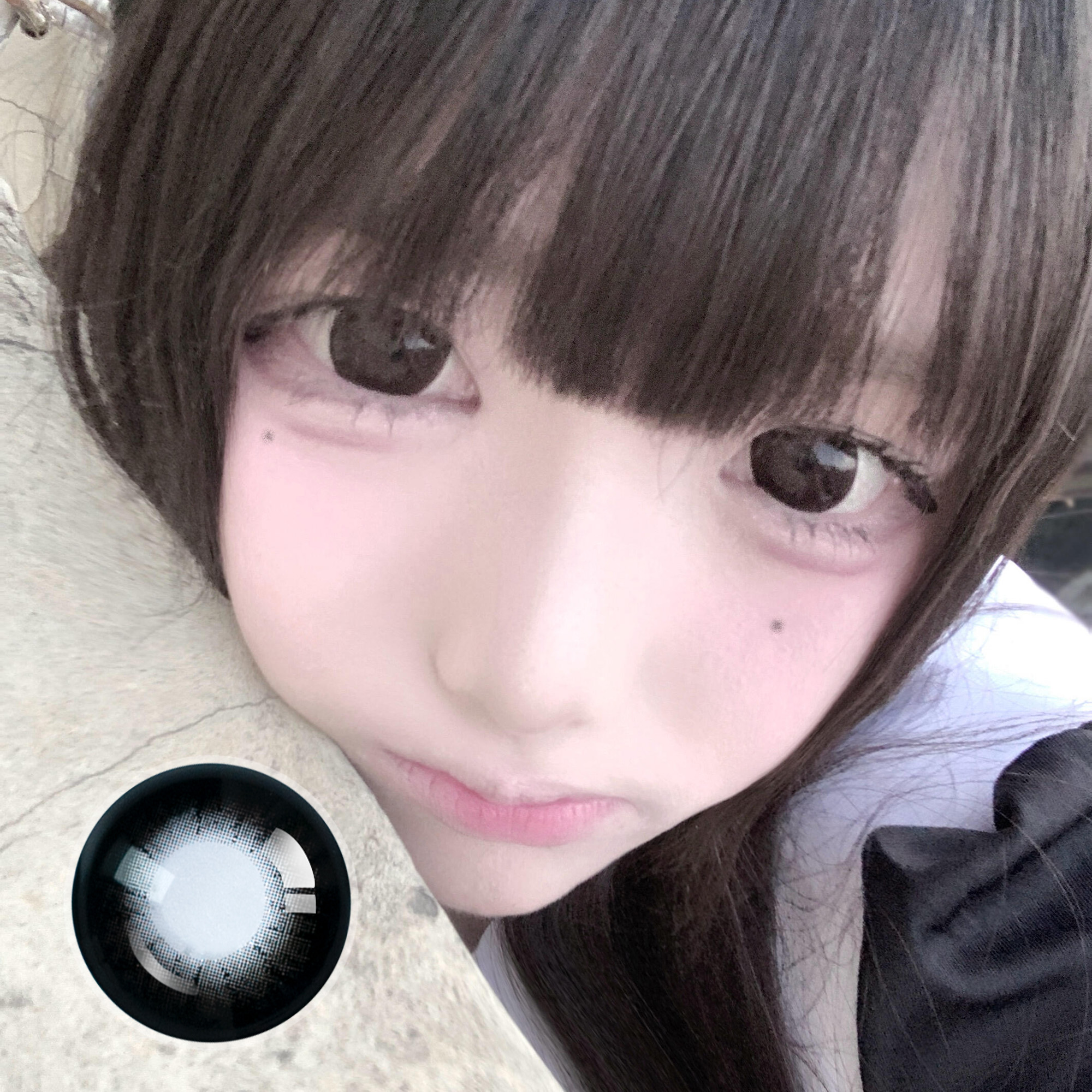 Black Doll Eye | Enlarge | Bigger |16mm | Mini Sclera | 1 Year