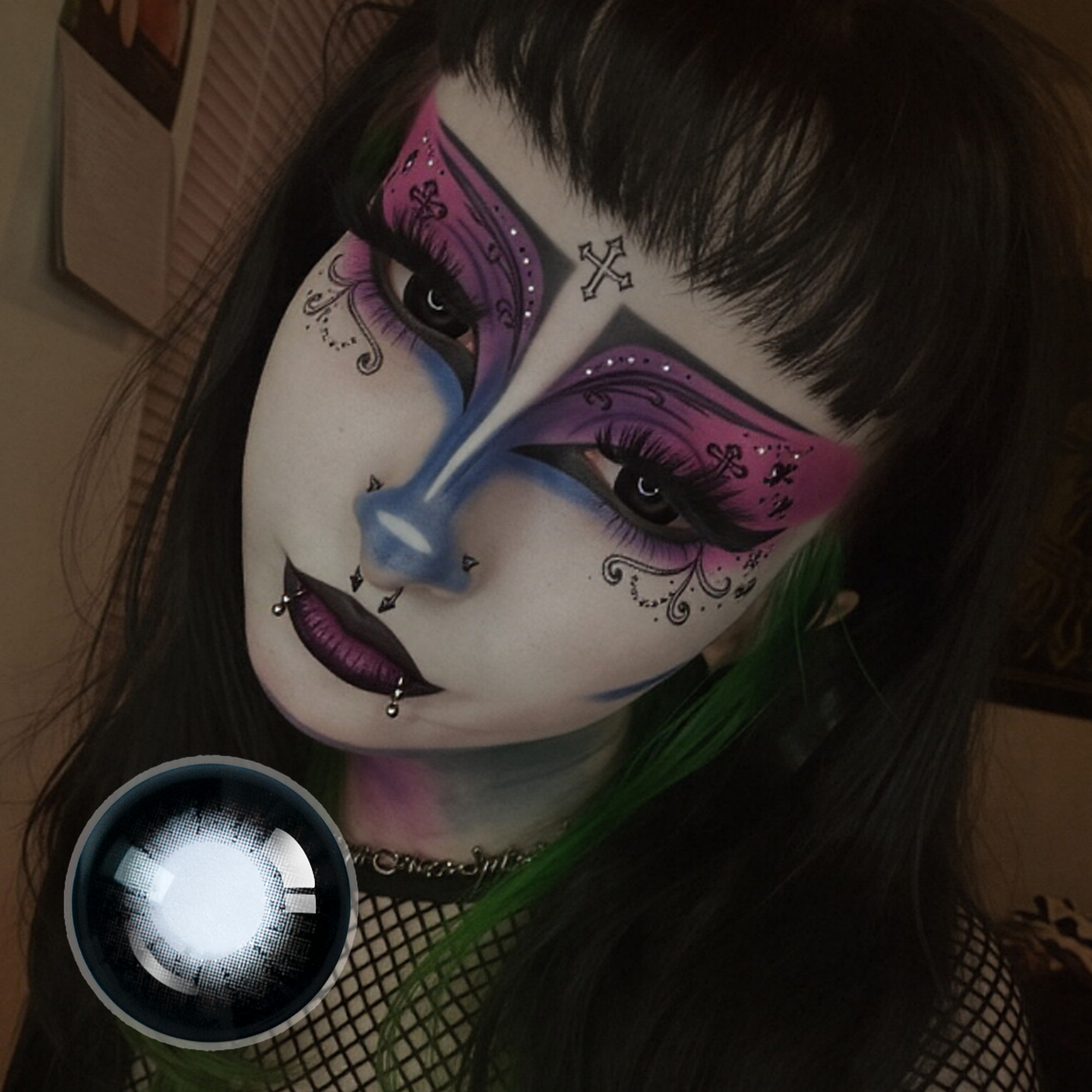 ghostebaby X Black Doll Eye | Enlarge | Bigger |16mm | Mini Sclera | 1 Year