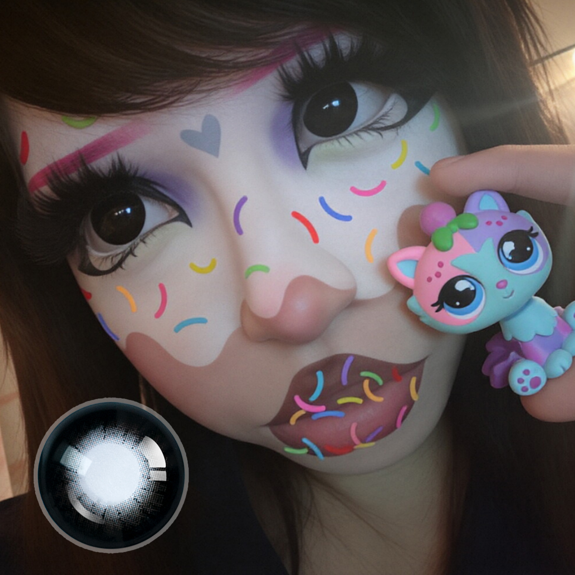 m6ries X Black Doll Eye | Enlarge | Bigger |16mm | Mini Sclera | 1 Year