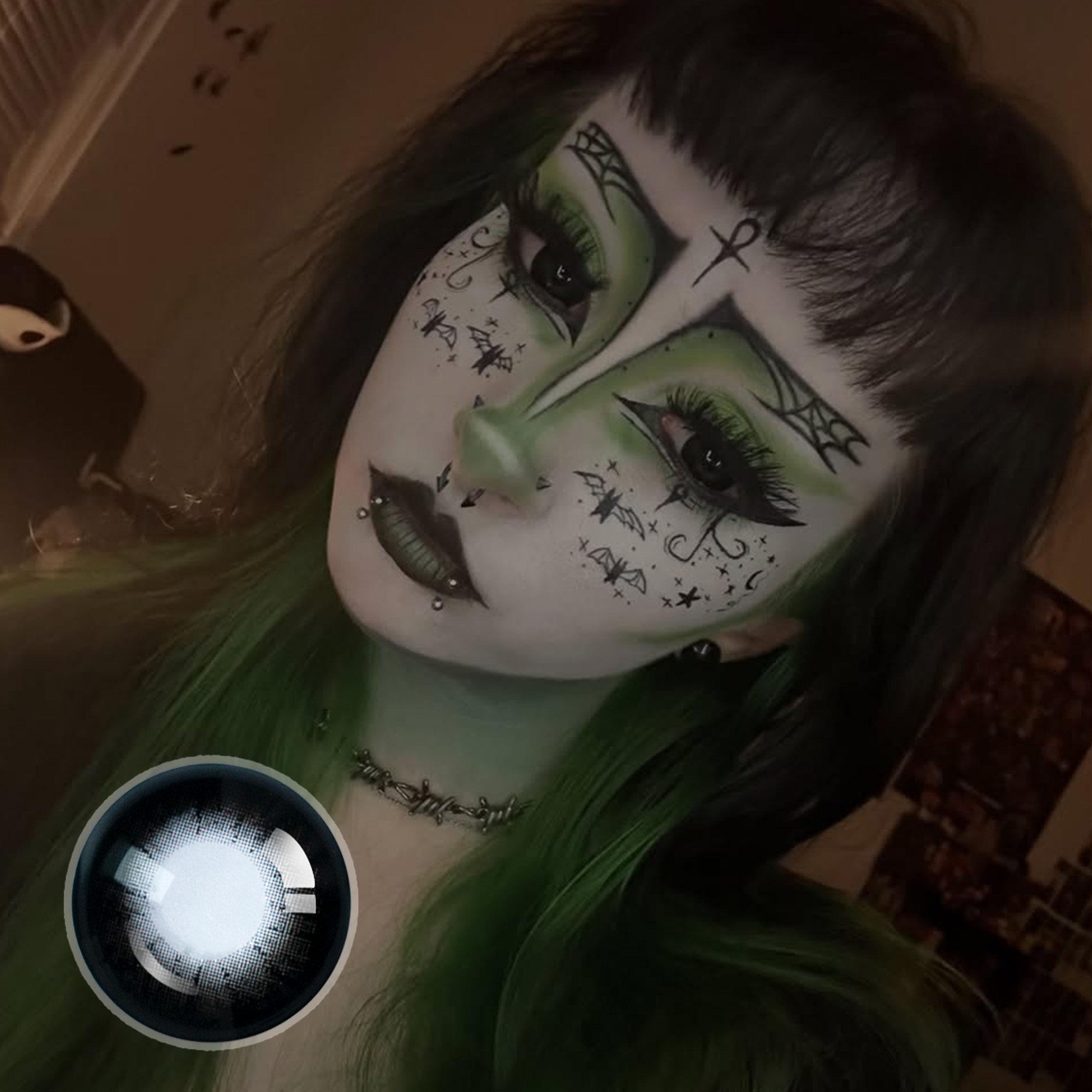 ghostebaby X Black Doll Eye | Enlarge | Bigger |16mm | Mini Sclera | 1 Year