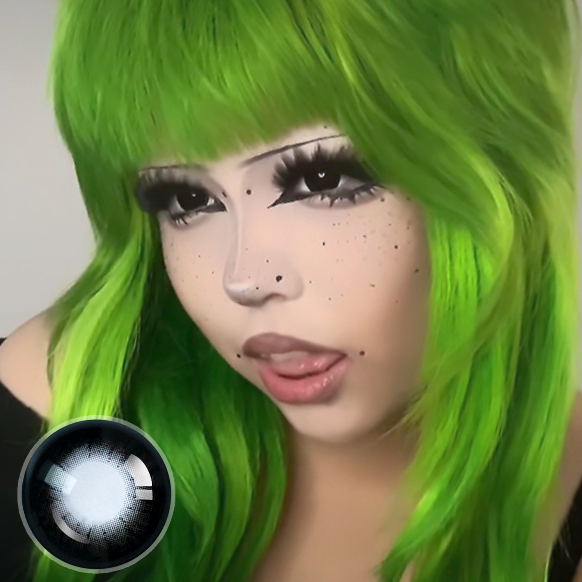 3ae3y X Black Doll Eye | 16mm | Mini Sclera | 1 Year