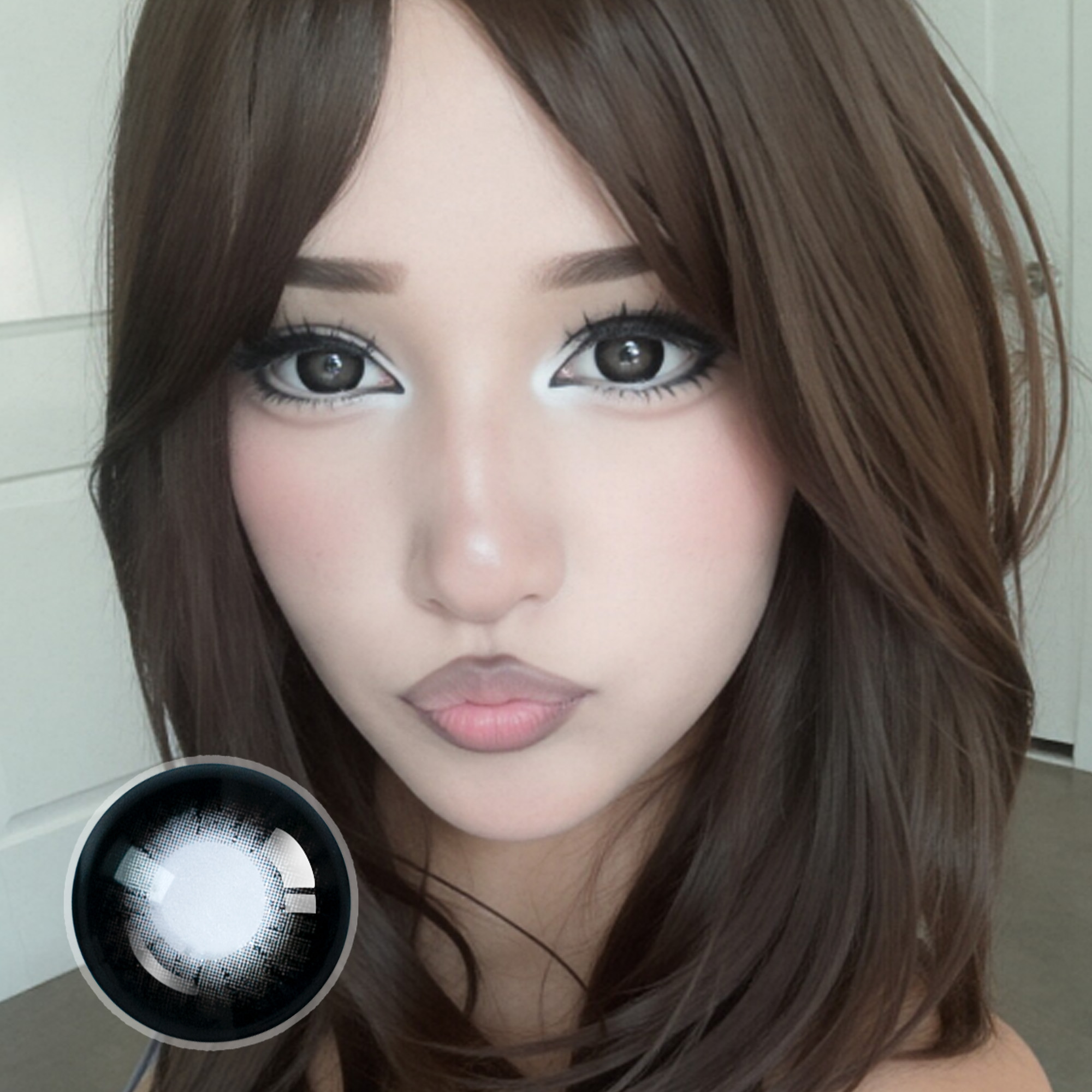 kittybangs_ X Black Doll Eye | Enlarge | Bigger |16mm | Mini Sclera | 1 Year