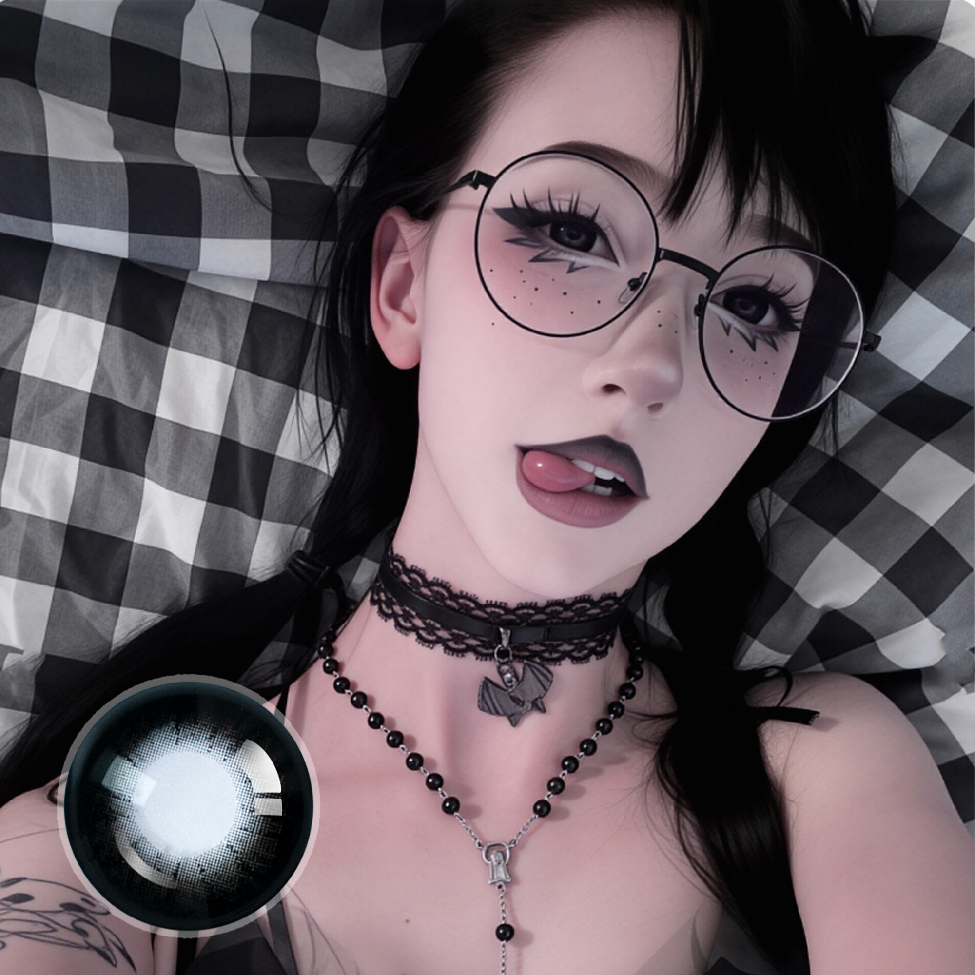 nananightray X Black Doll Eye | 16mm | Mini Sclera | 1 Year