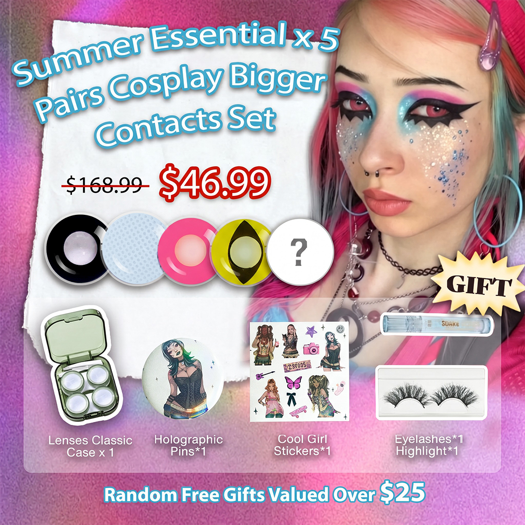 Summer Essential x 5 Pairs Cosplay Bigger Contacts Set  | Enlarge | (Customized✨)