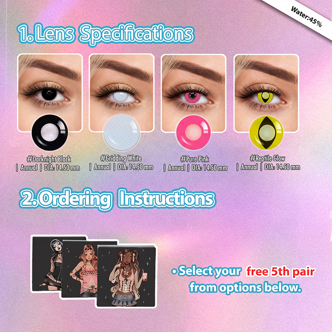 Summer Essential x 5 Pairs Cosplay Bigger Contacts Set  | Enlarge | (Customized✨)