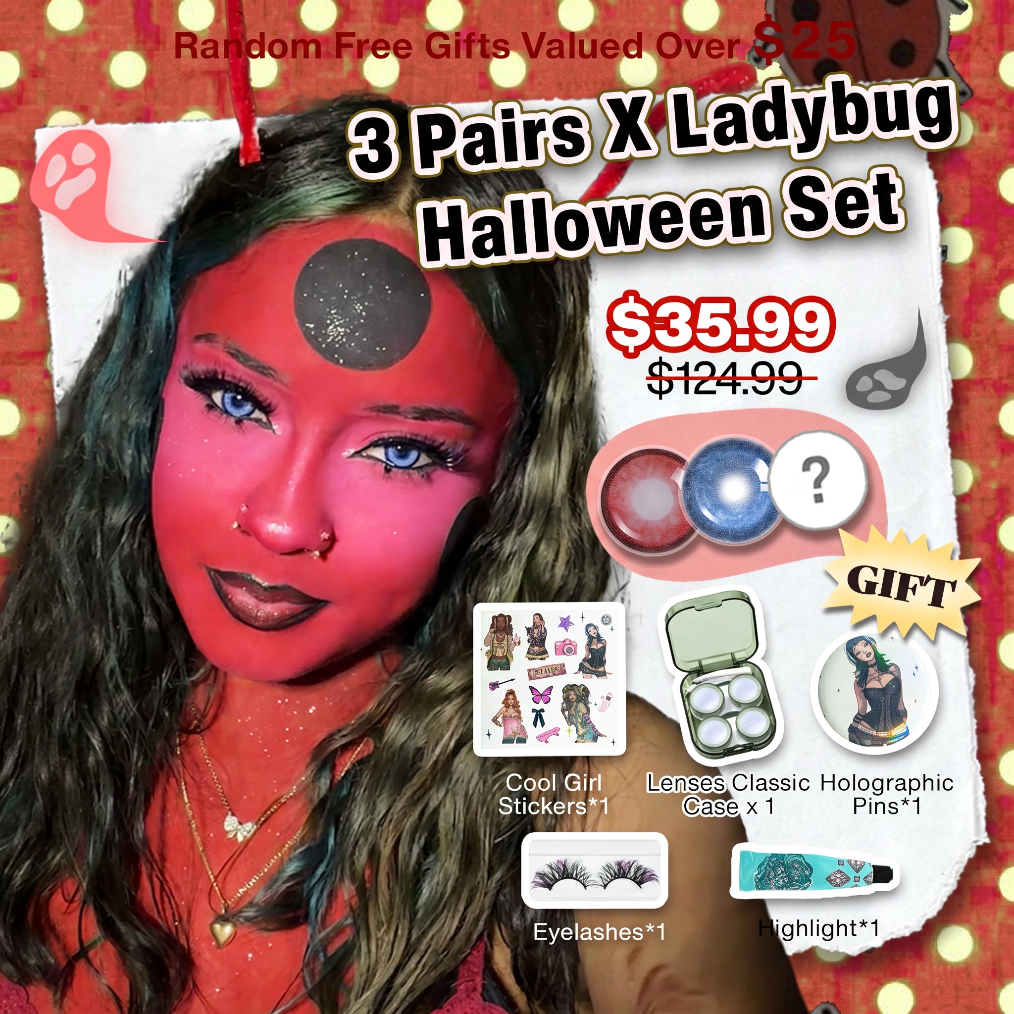 3 Pairs X Ladybug Halloween Set (Customized✨)